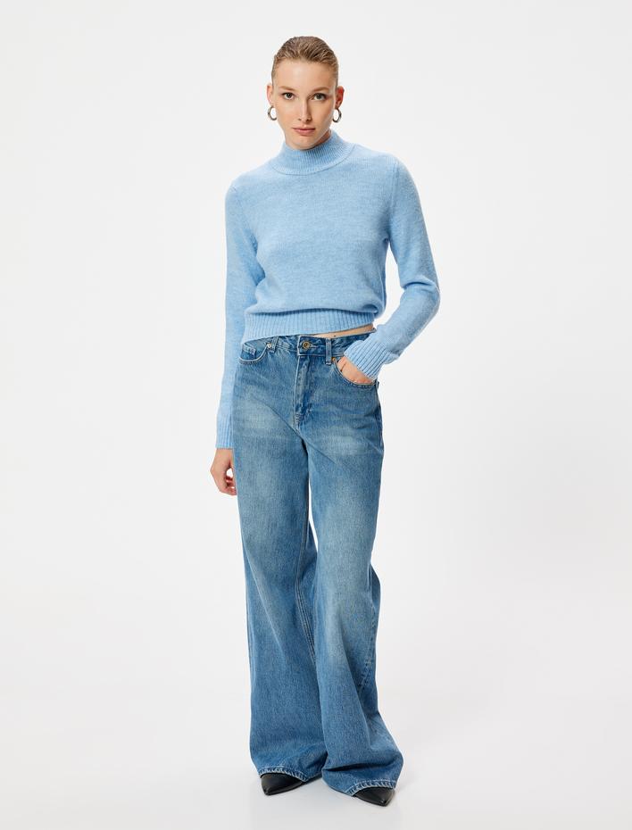  Balıkçı Yaka Triko Kazak Uzun Kollu Yumuşak Dokulu