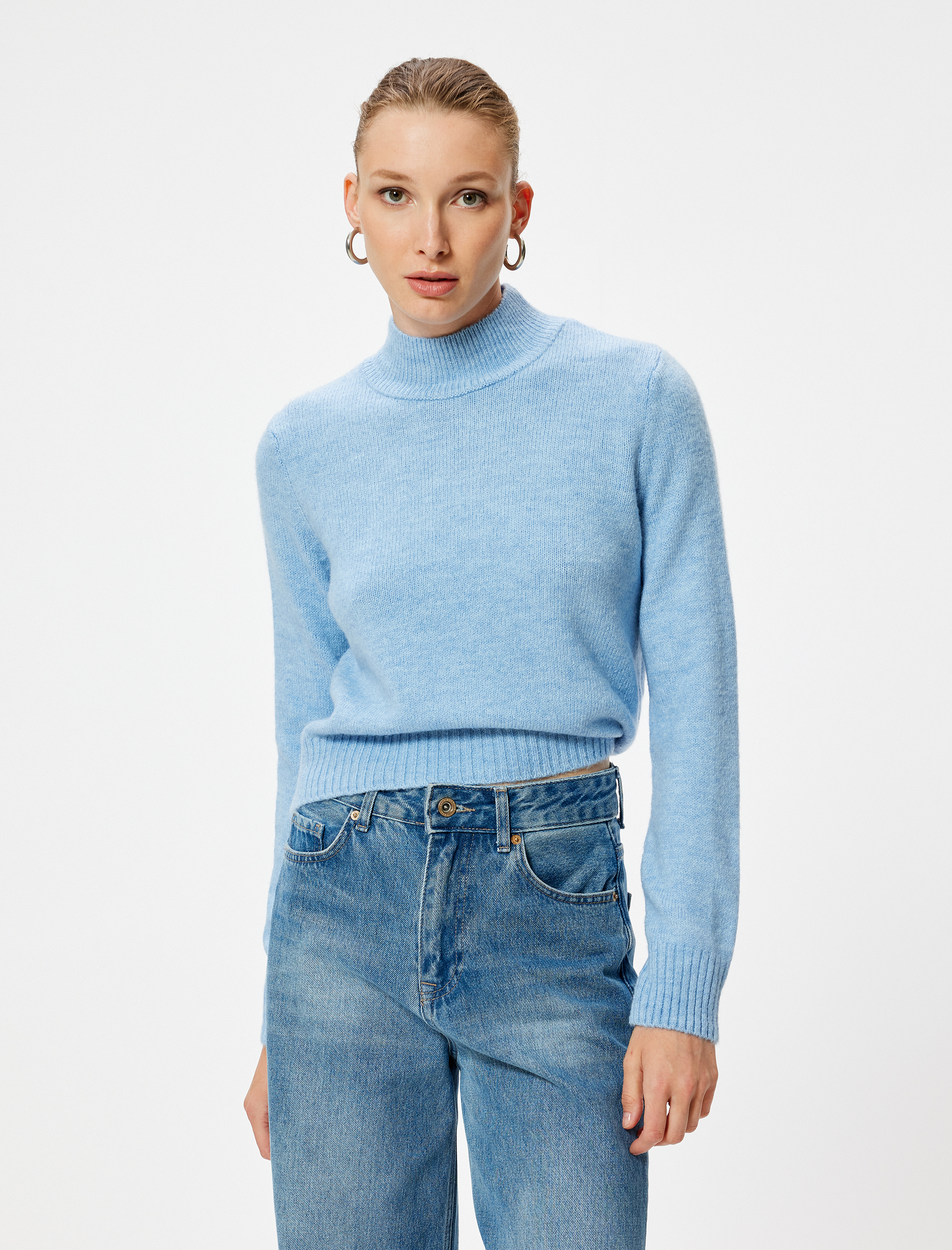   Balıkçı Yaka Triko Kazak Uzun Kollu Yumuşak Dokulu