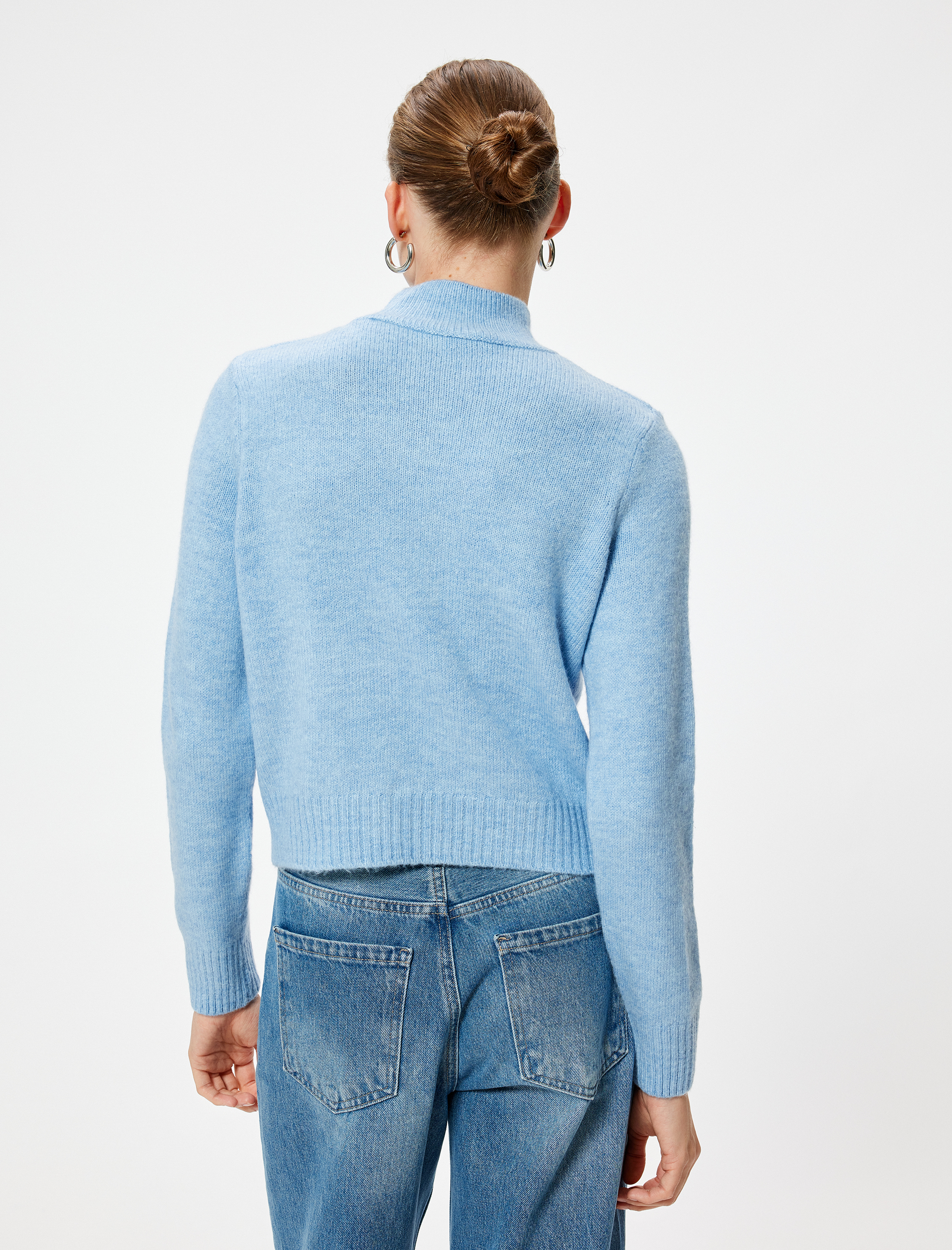   Balıkçı Yaka Triko Kazak Uzun Kollu Yumuşak Dokulu