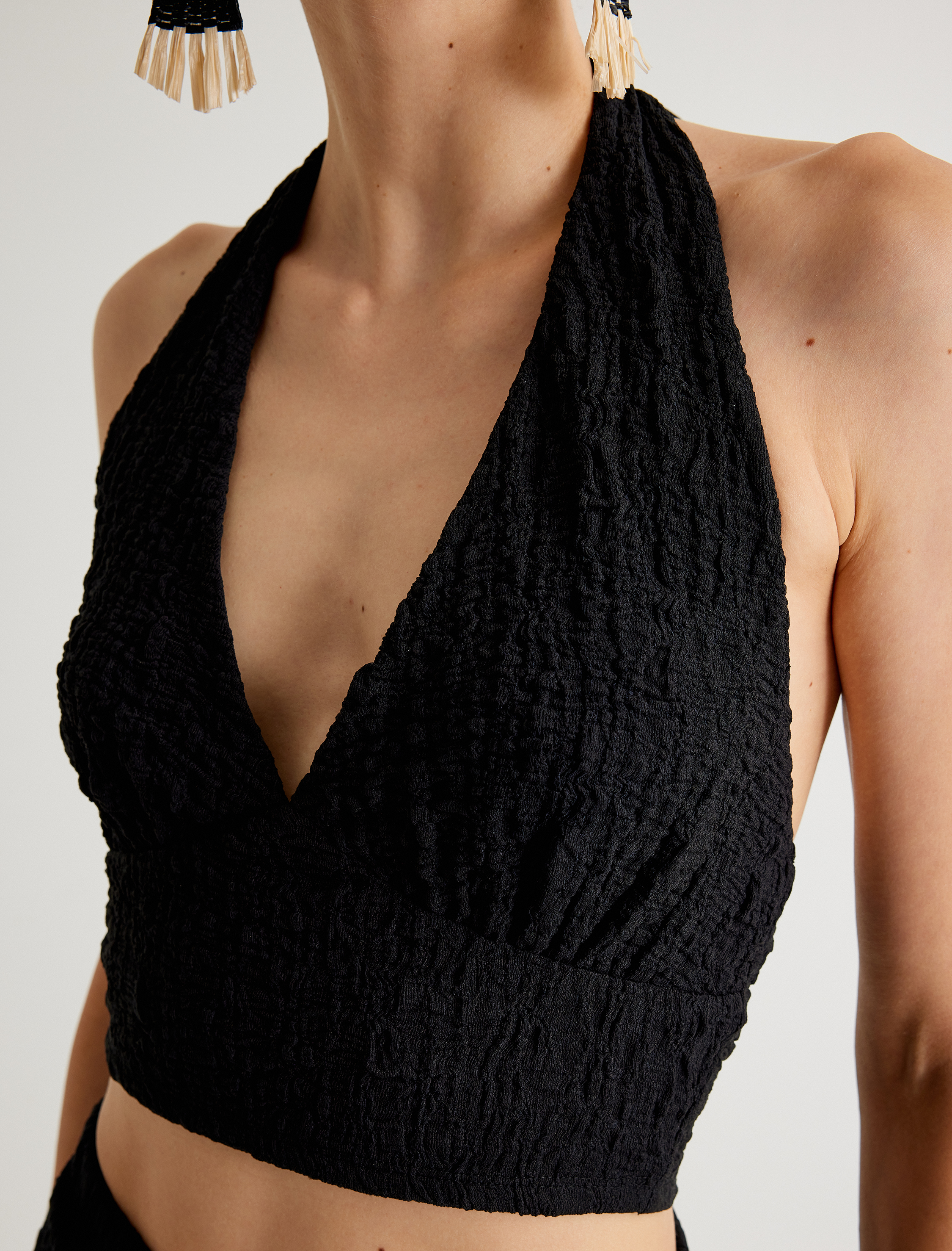 Koton X Melis Ağazat - Halter Yaka Büstiyer  Dokulu