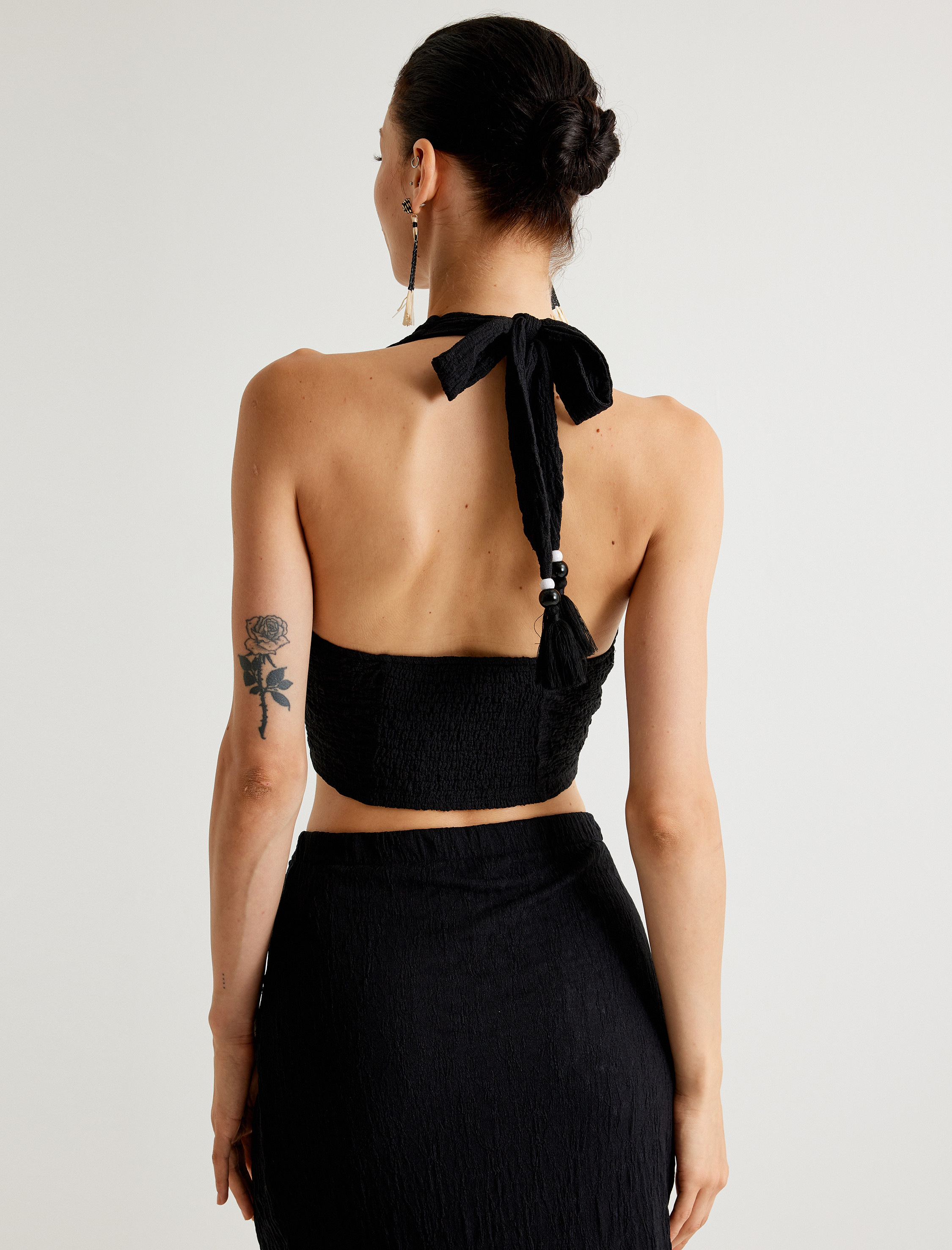 Koton X Melis Ağazat - Halter Yaka Büstiyer  Dokulu