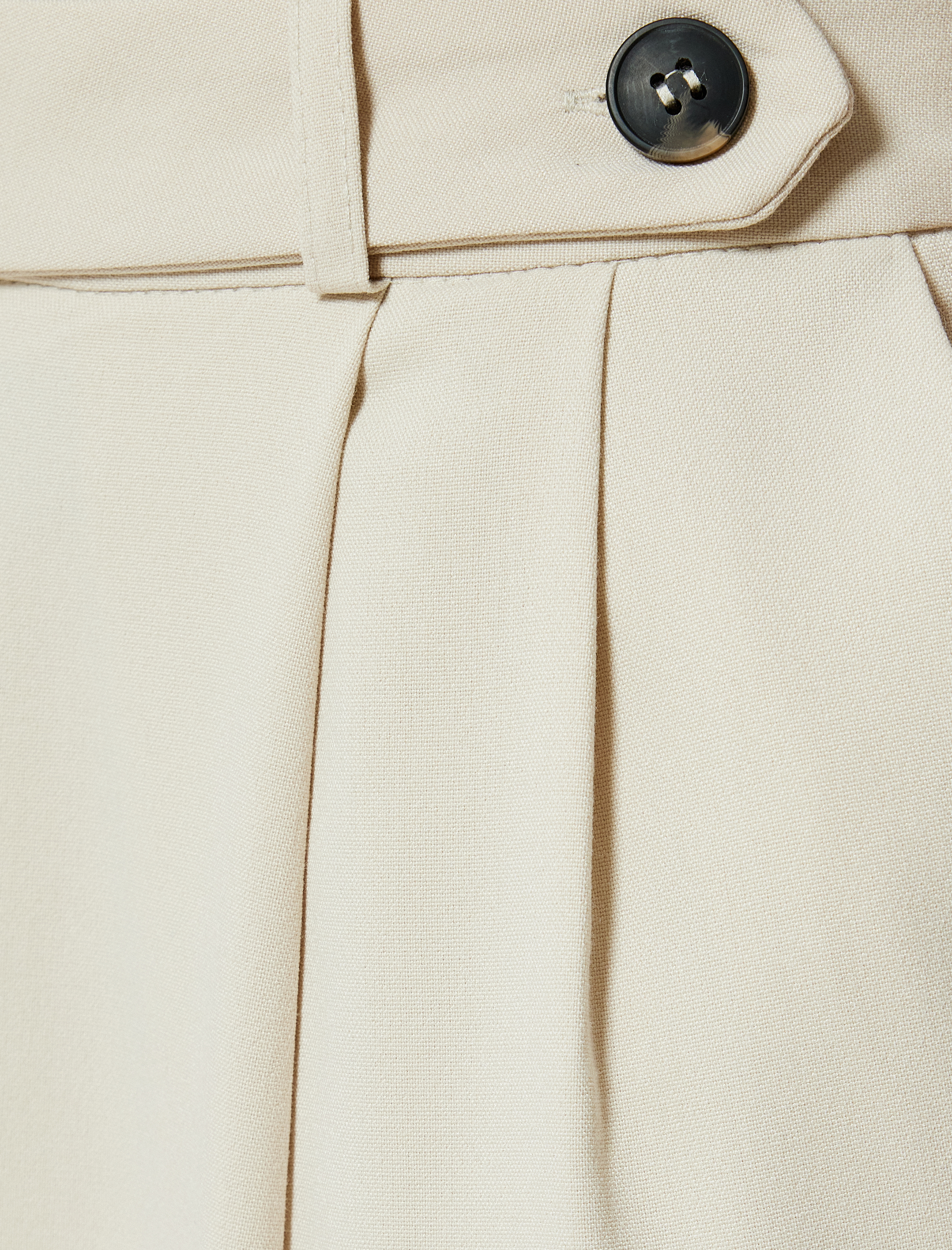   Cigarette Pantolon Kısa Paça Pile Detaylı Cepli