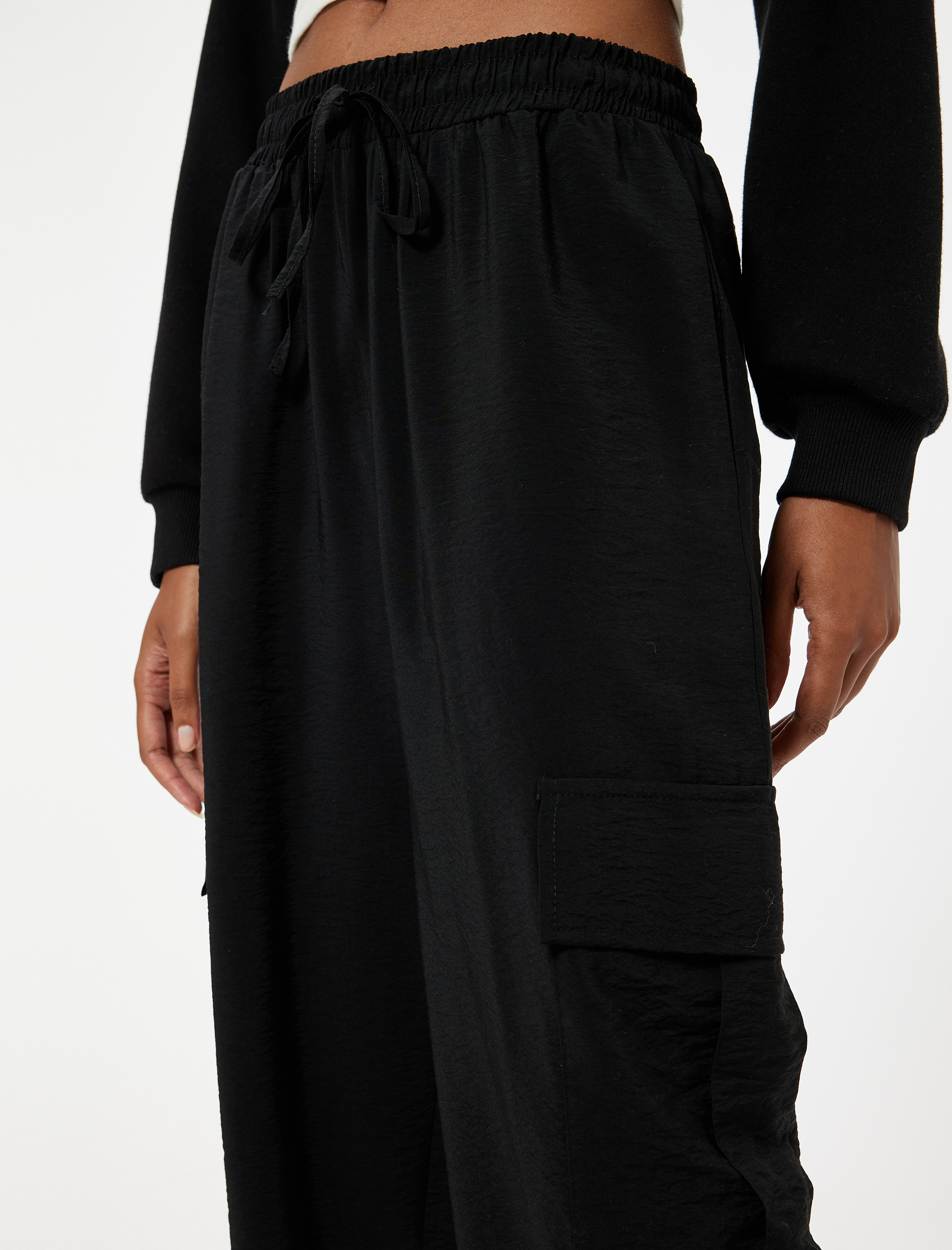   Kargo Jogger Pantolon Beli Bağcıklı Cep Detaylı