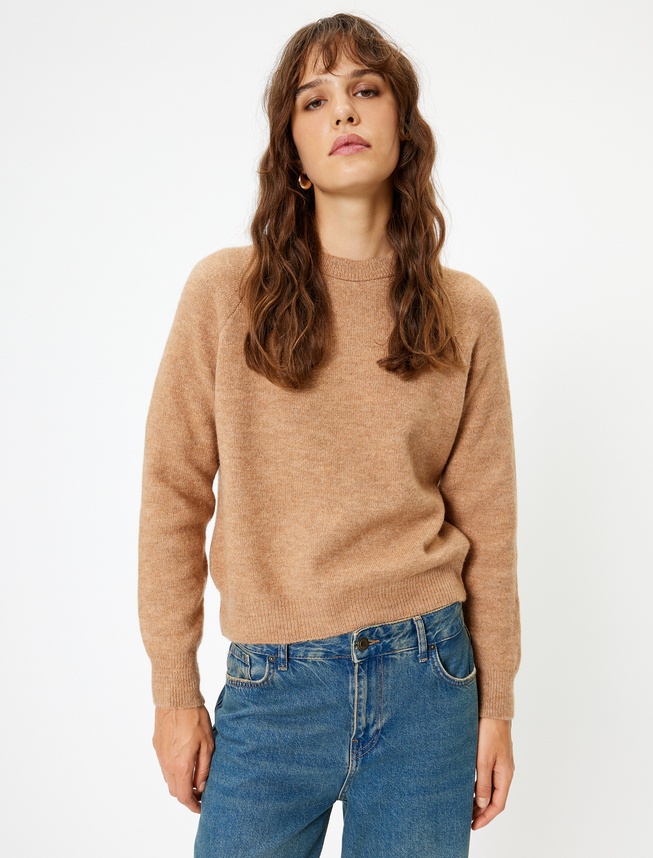   Basic Triko Kazak Uzun Kollu Yumuşak Dokulu