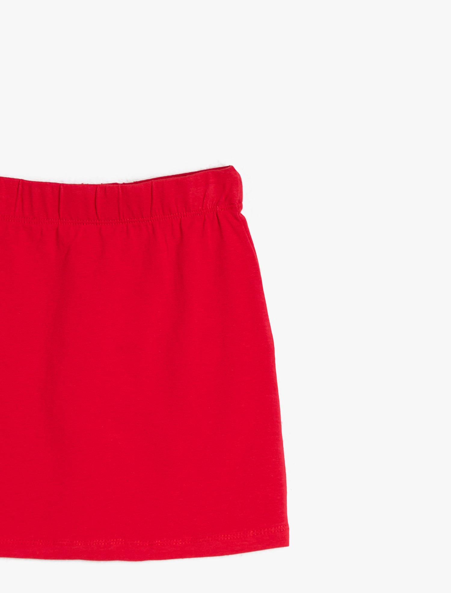  Kız Çocuk Basic Kalın Esnek Kumaştan Kısa Etek