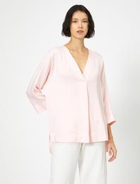 V Yaka Uzun Kollu Bluz