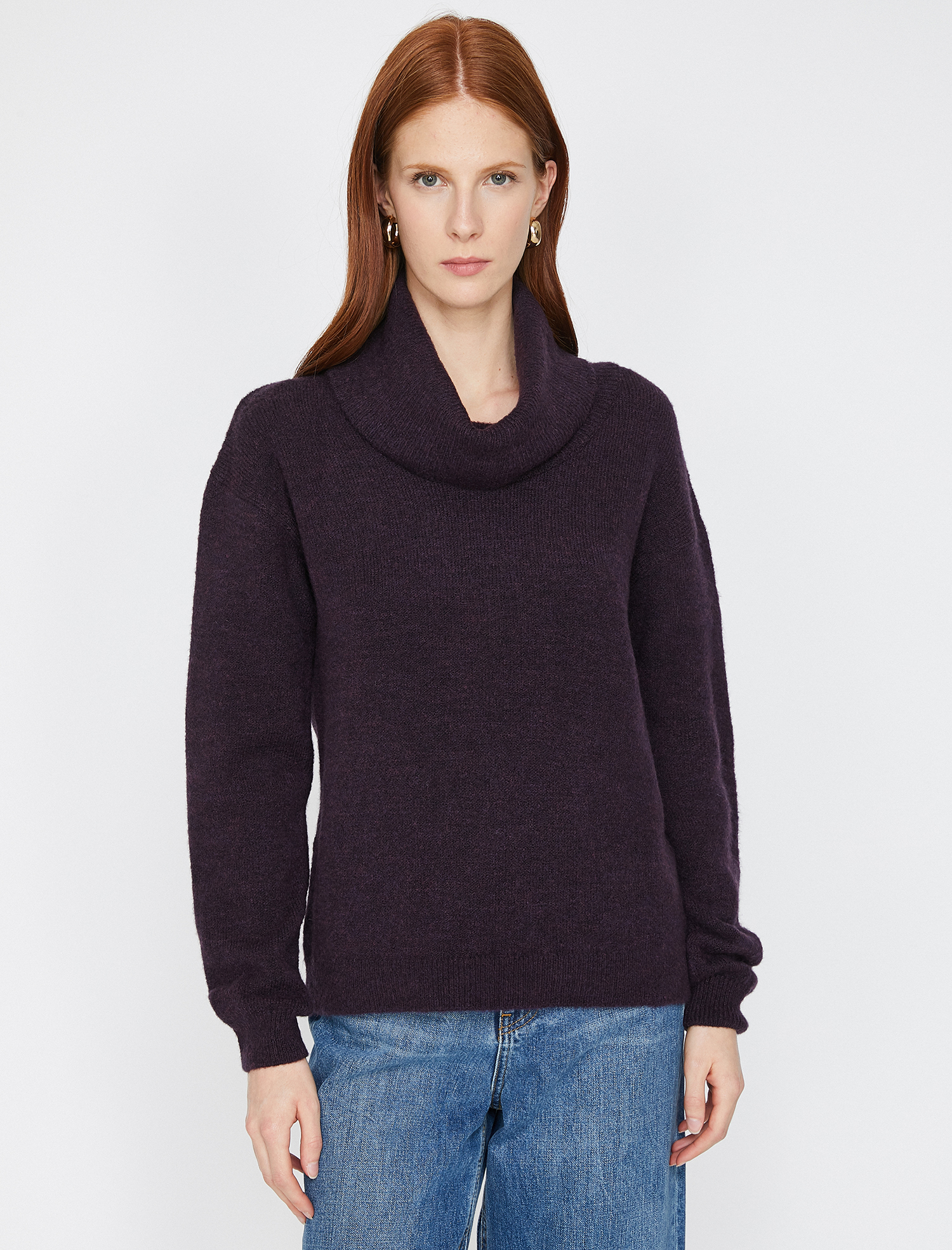   Boğazlı Yaka Triko Kazak