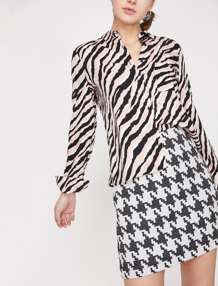   Zebra Desenli Gömlek