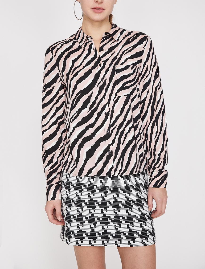   Zebra Desenli Gömlek
