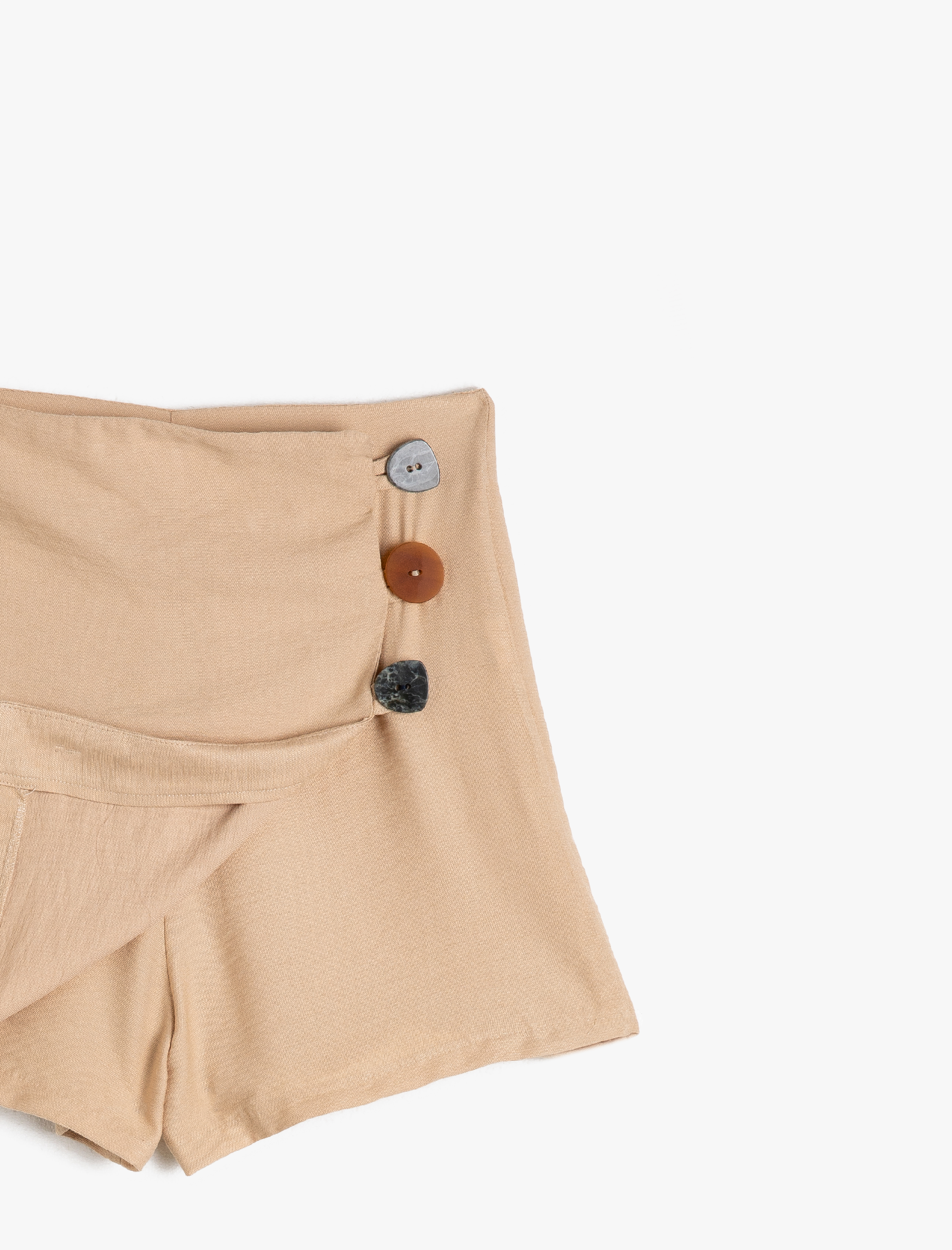   Düğmeli Şort Etek