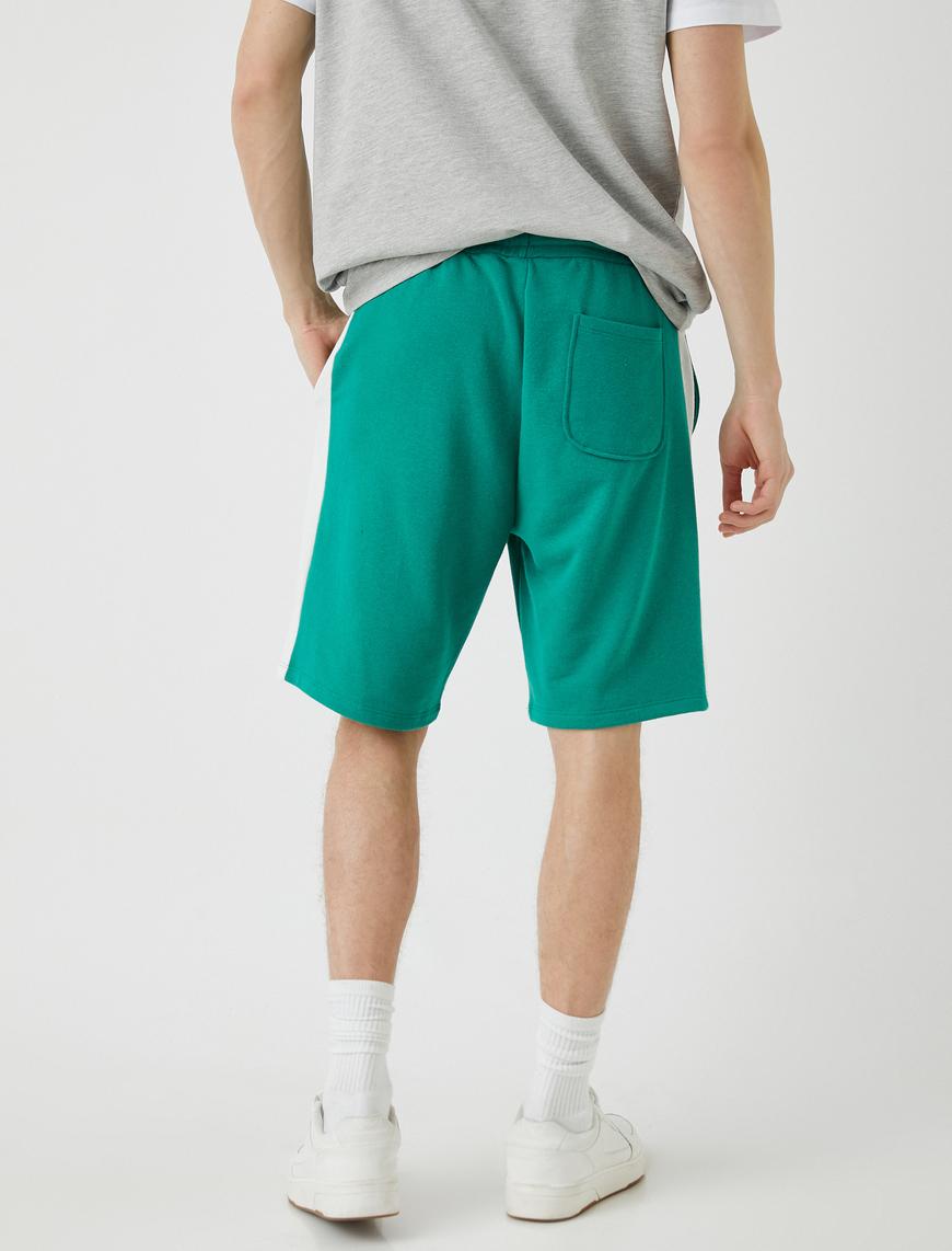   Slim Fit Şeritli Şort