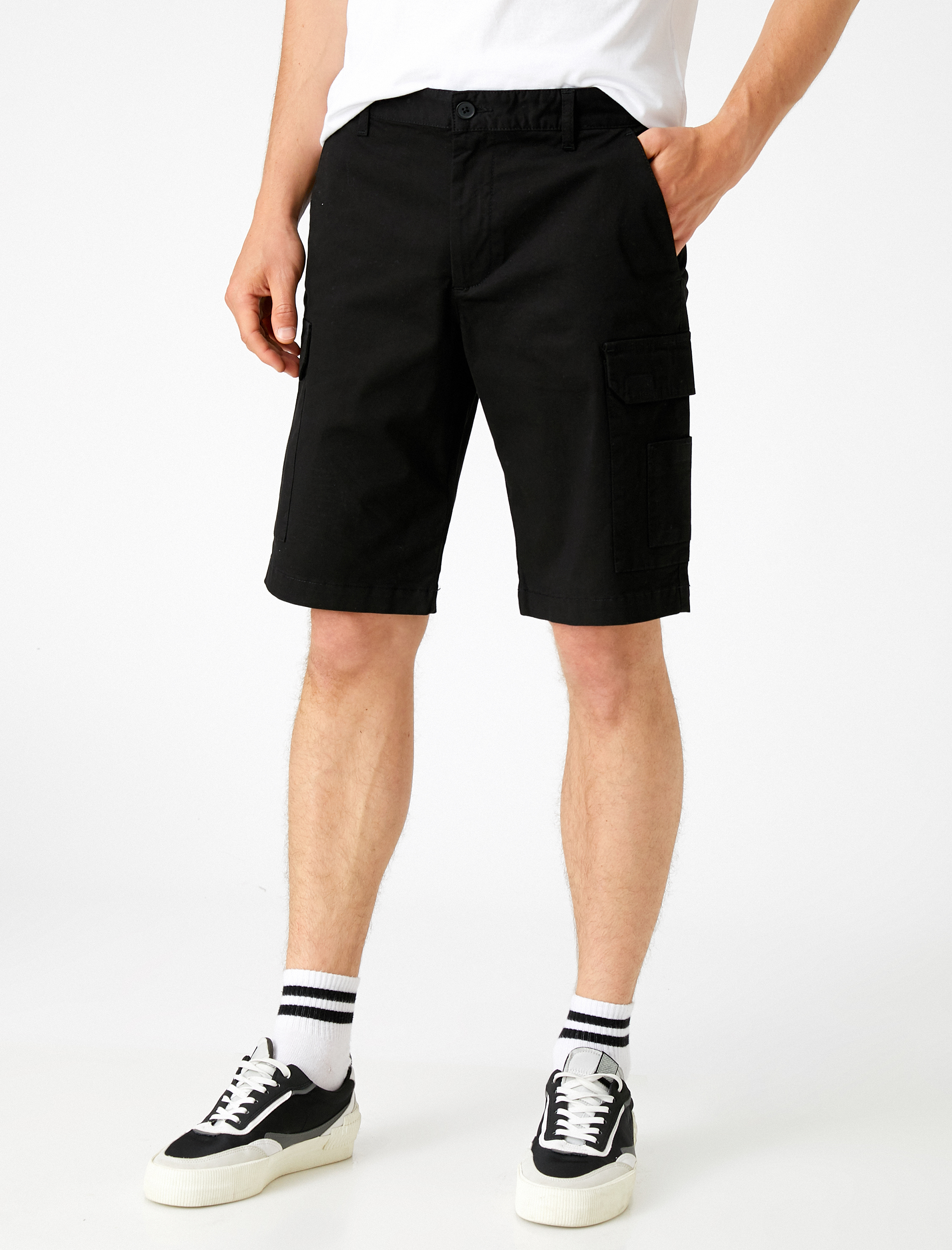 Sloganlı Şort Pamuklu