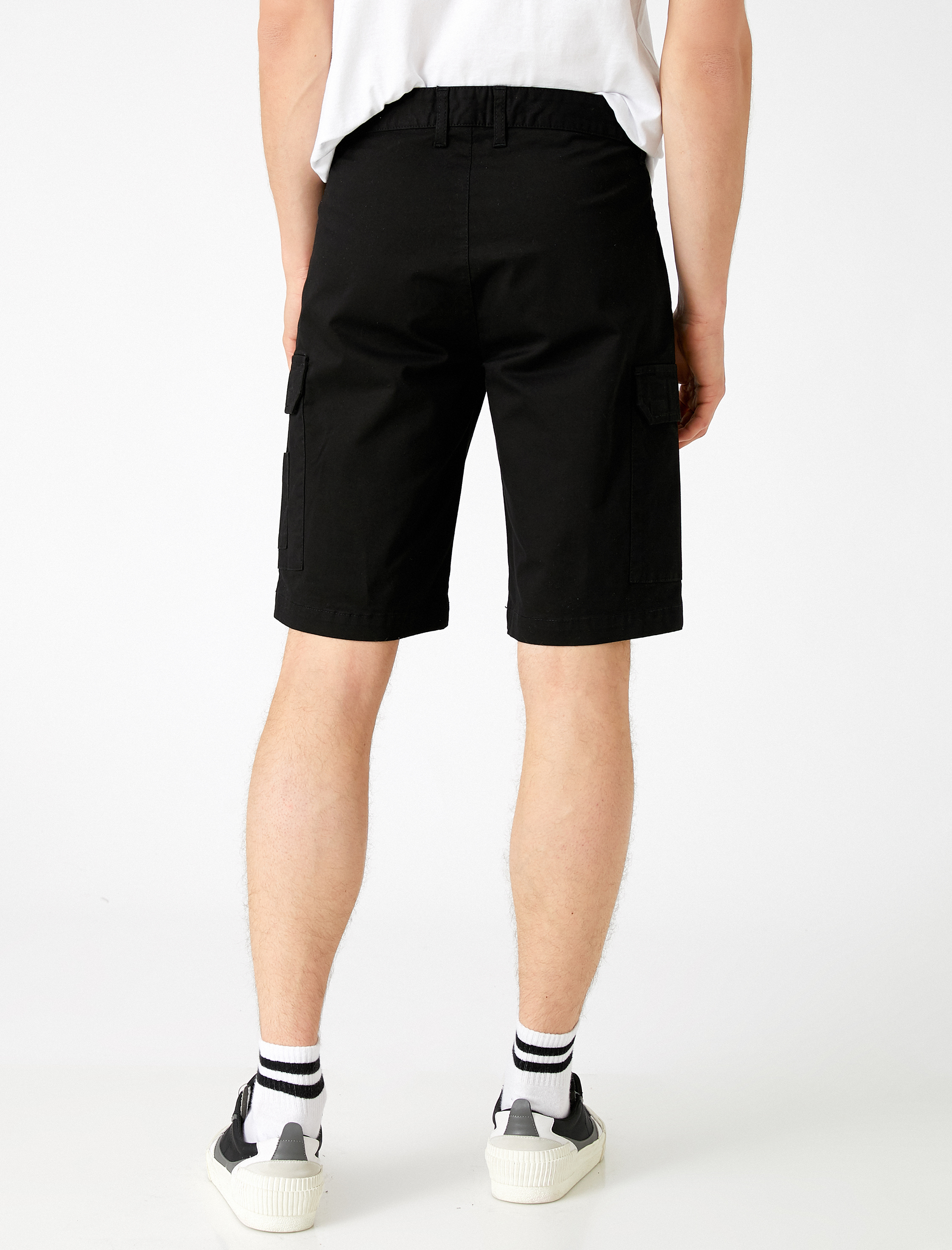 Sloganlı Şort Pamuklu