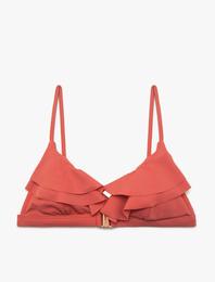 Fırfır Detaylı Bikini Üstü