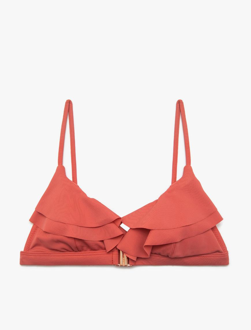   Fırfır Detaylı Bikini Üstü
