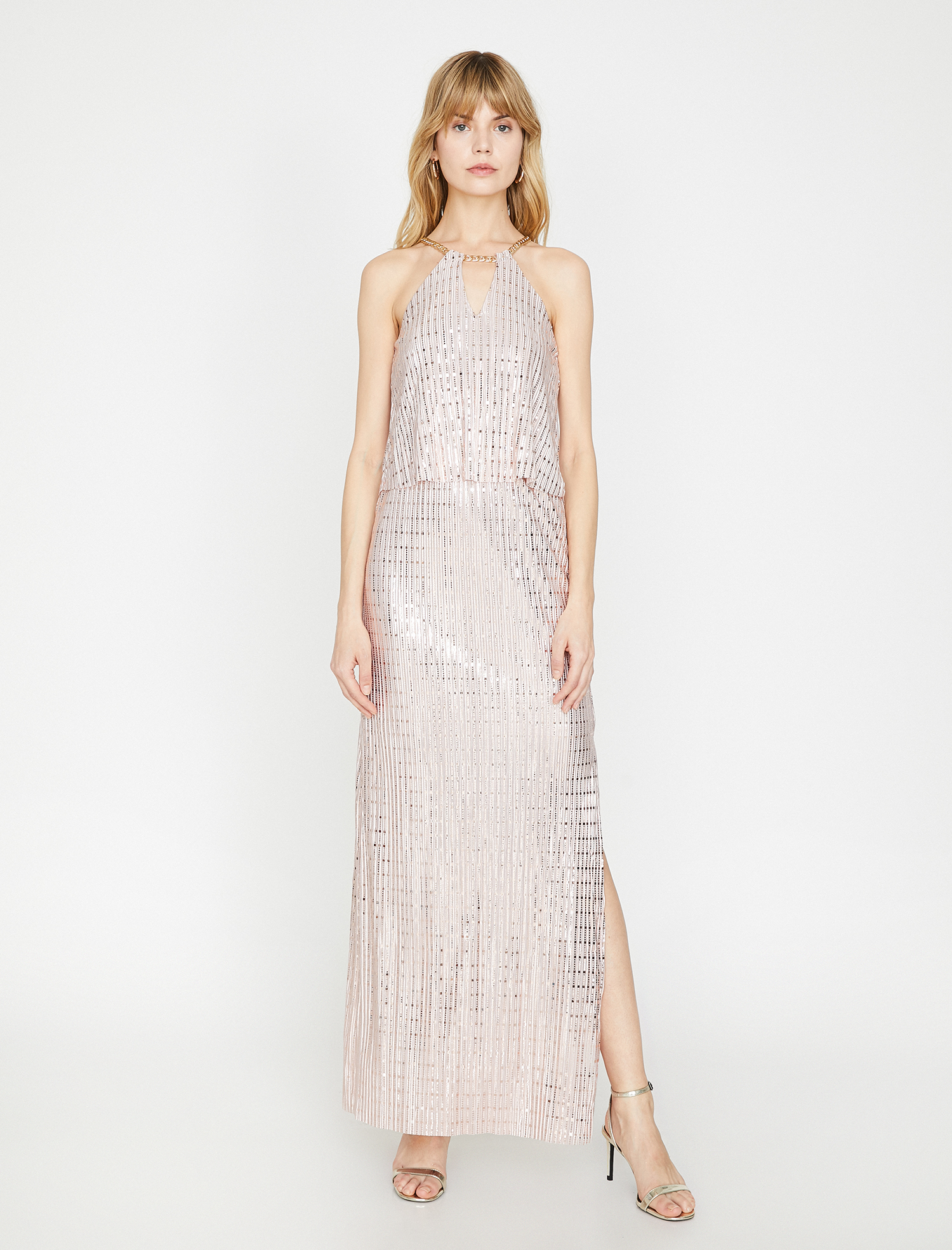   Desenli Abiye Elbise