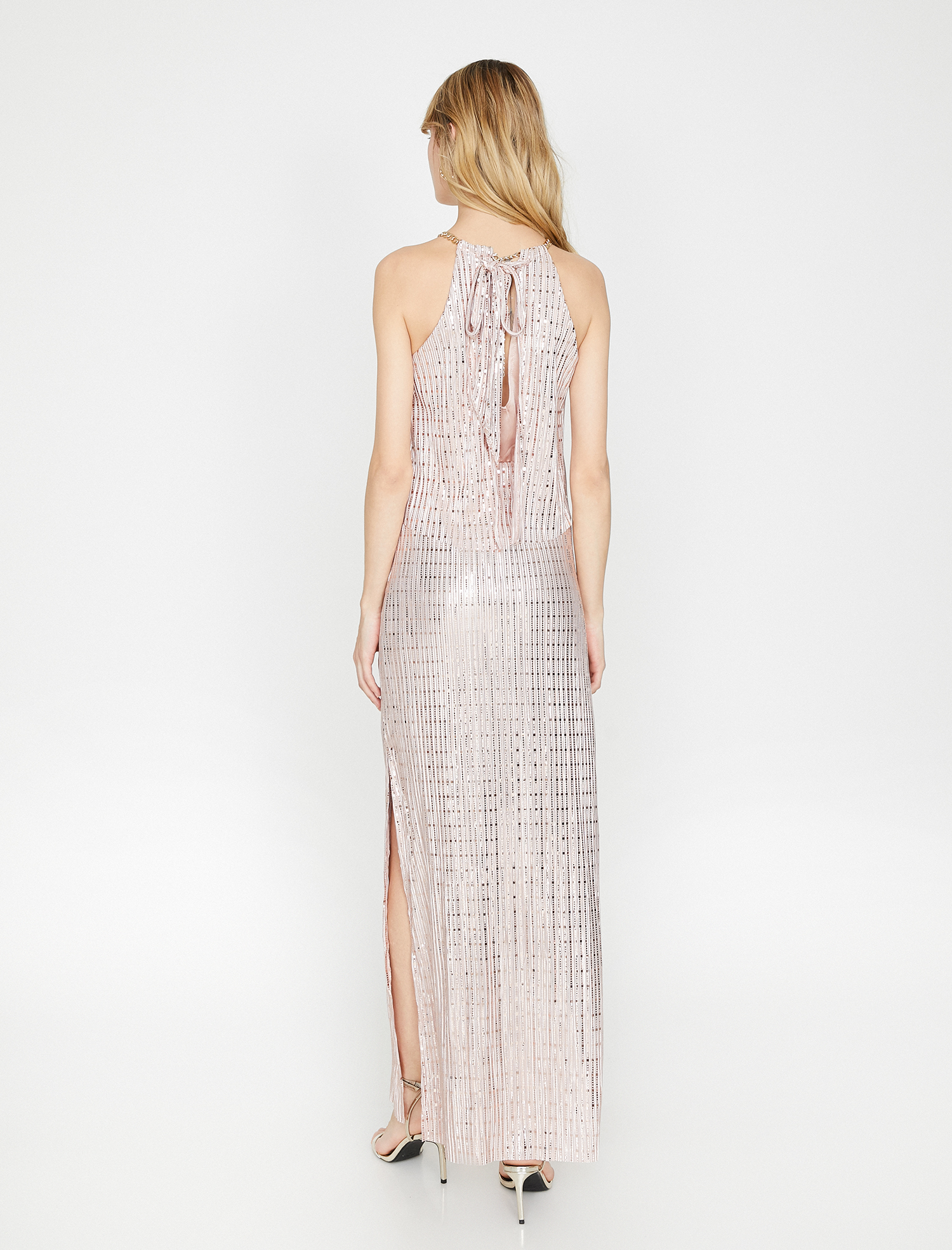   Desenli Abiye Elbise