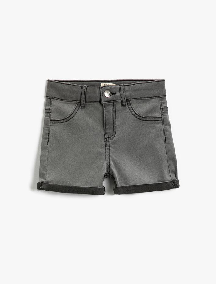 Kız Çocuk Basic Kot Şort Pamuklu