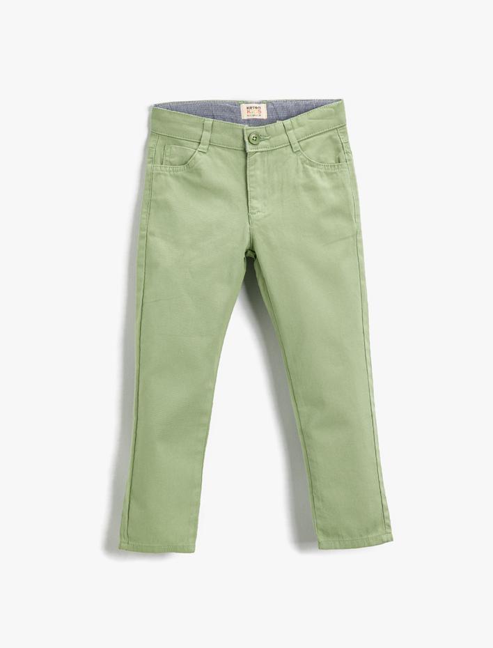 Erkek Çocuk Basic Dokuma Pantolon Pamuklu