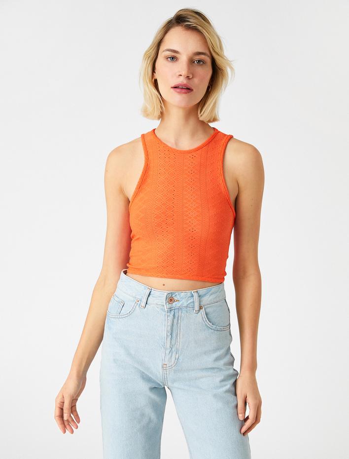  Halter Yaka Atlet Pencere Detaylı