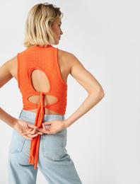 Halter Yaka Atlet Pencere Detaylı