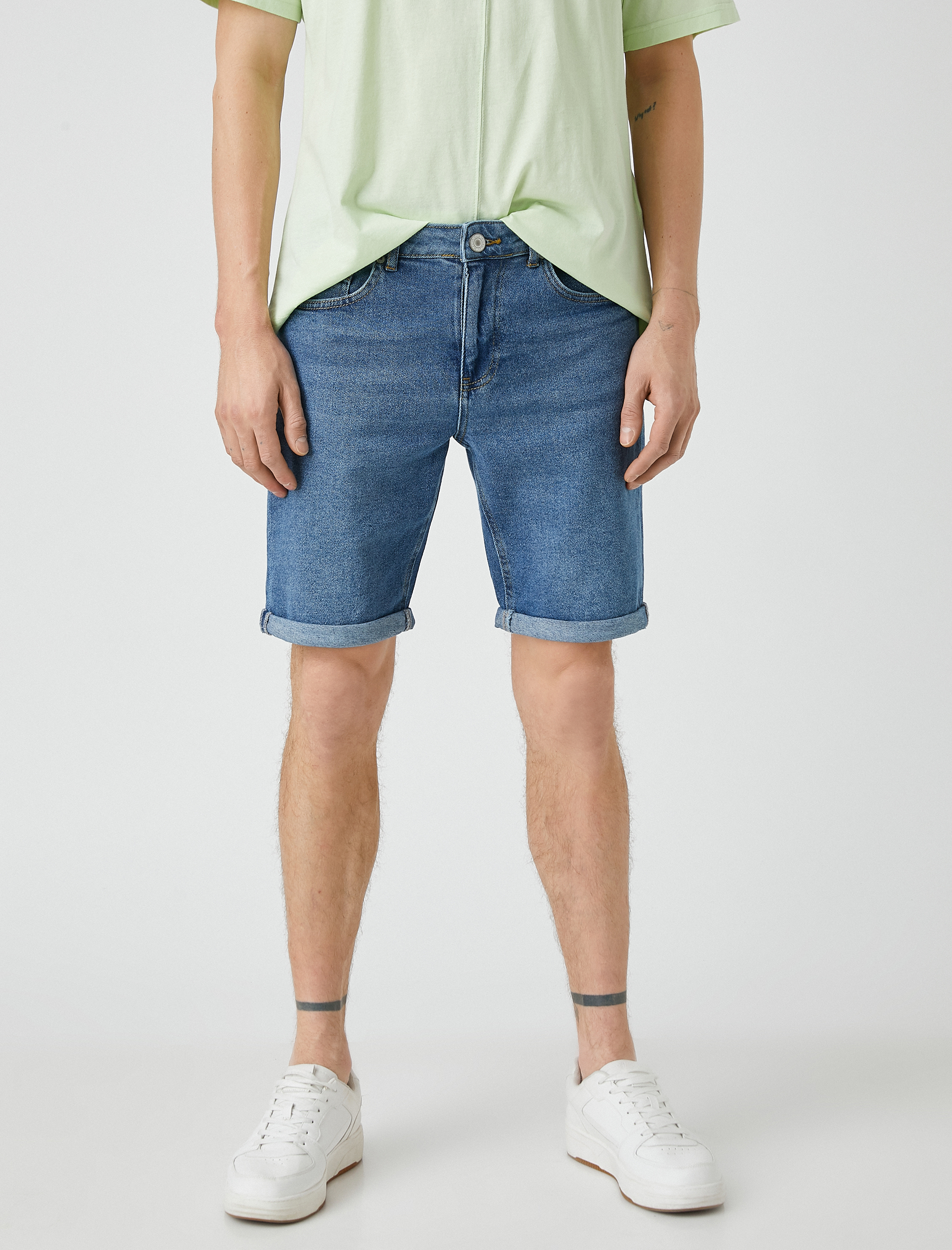   Kot Şort Katlı Paça Detaylı