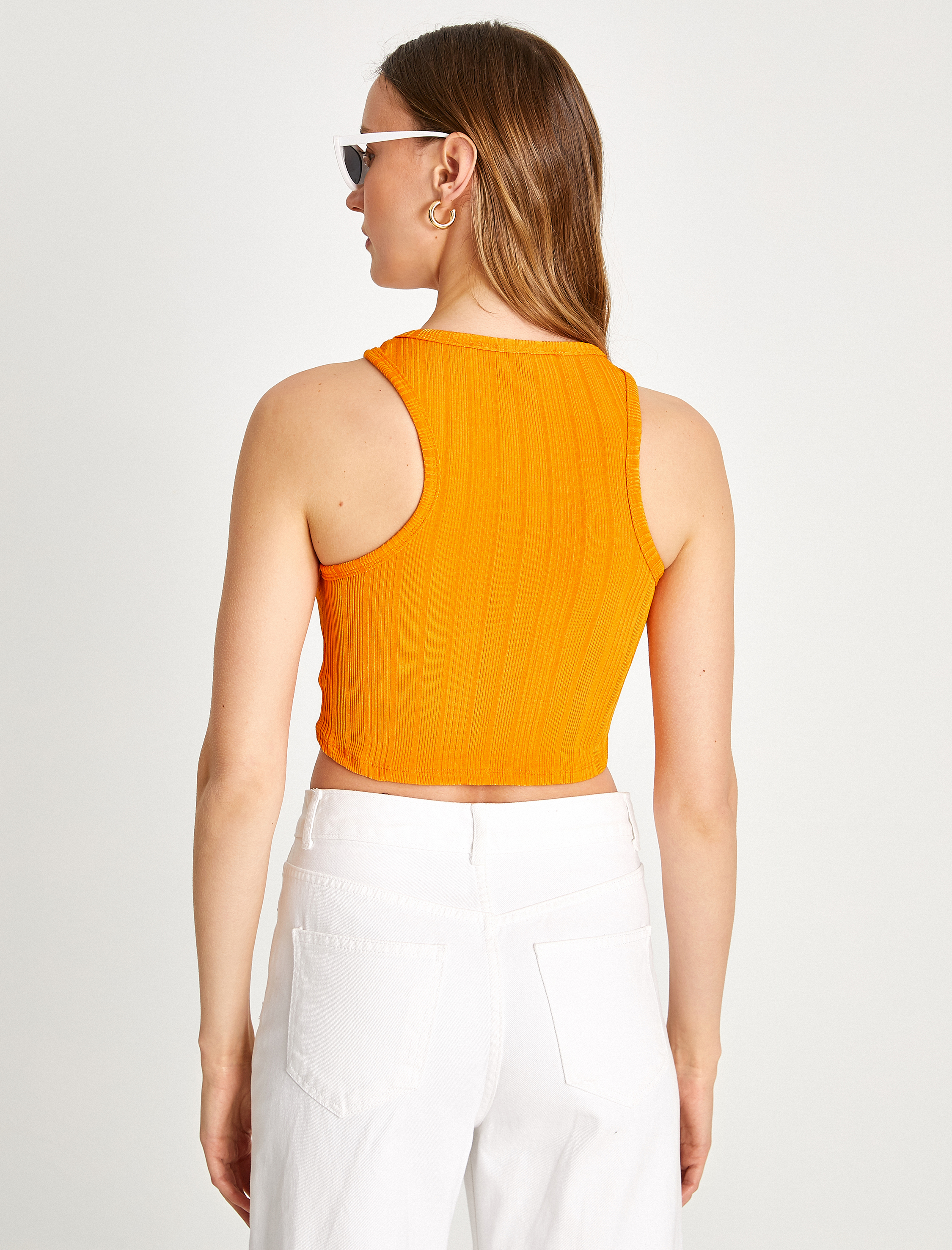 Crop Atlet Halter Yaka