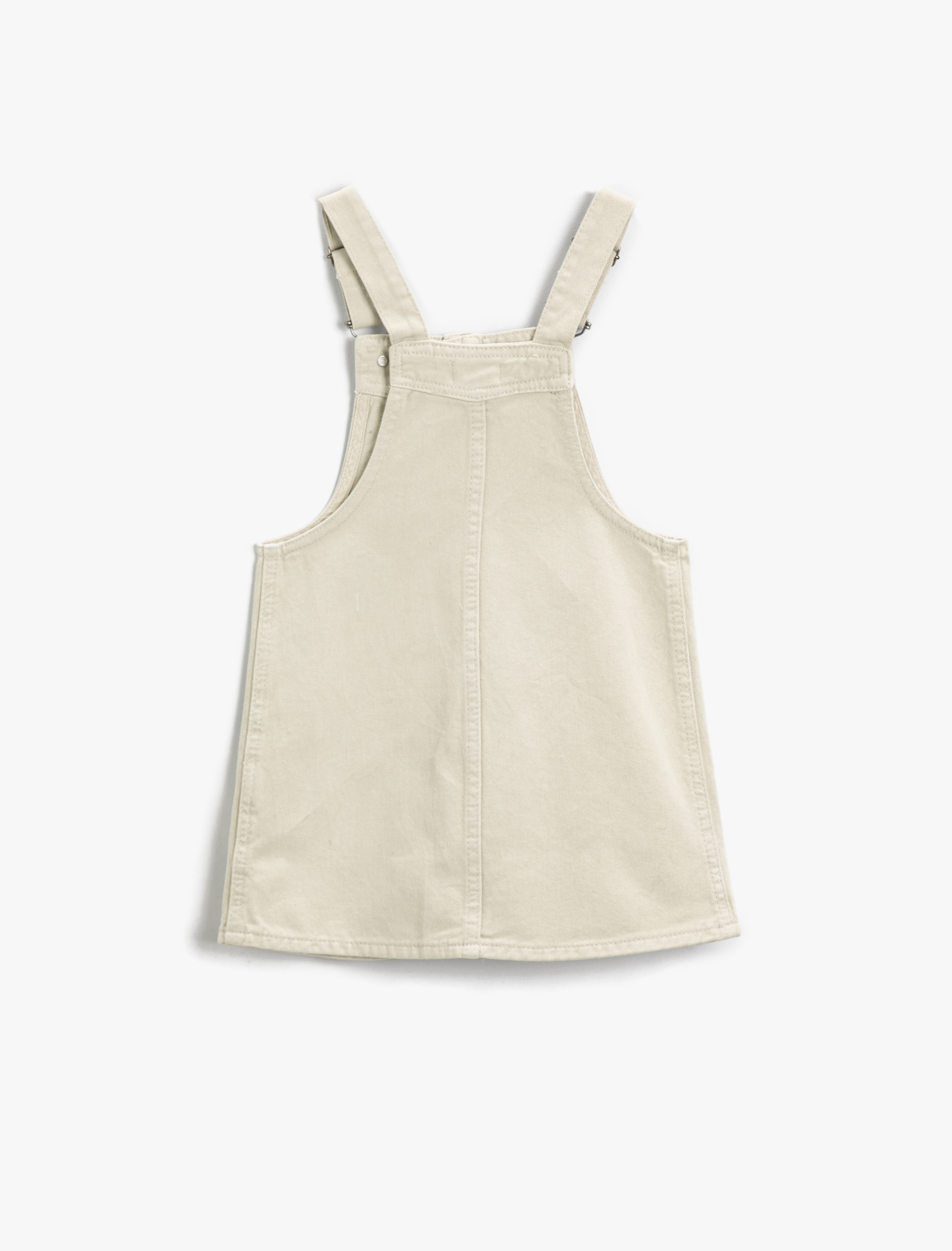  Kız Çocuk Basic Kot Salopet Elbise Pamuklu