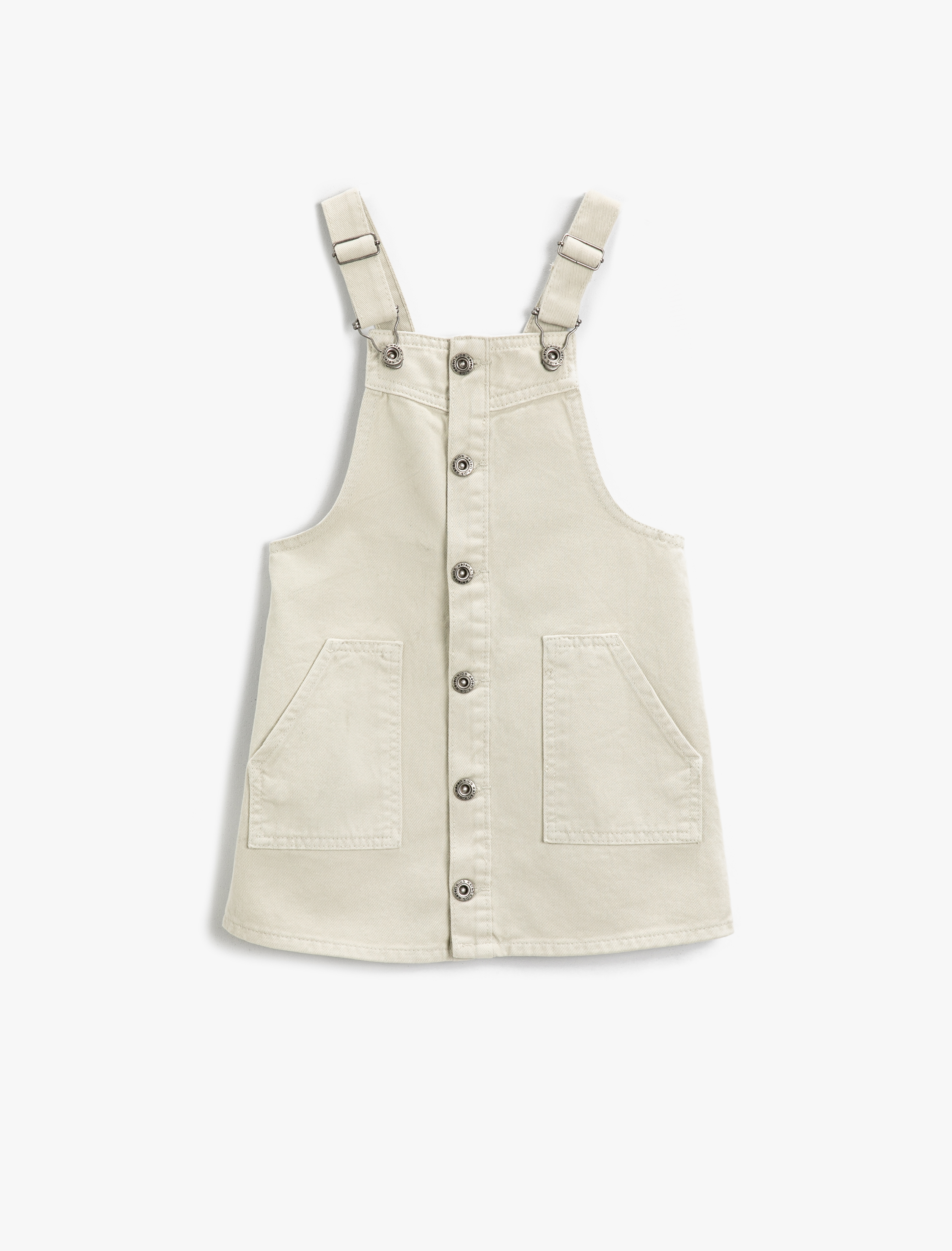  Kız Çocuk Basic Kot Salopet Elbise Pamuklu