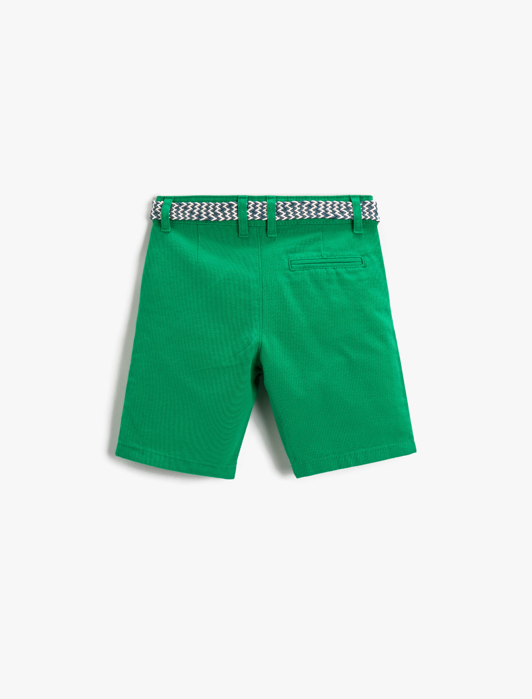  Erkek Çocuk Şort Kemerli Cepli Diz Üstü Pamuklu
