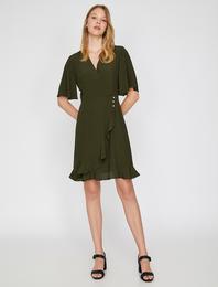 Fırfır Detaylı Elbise