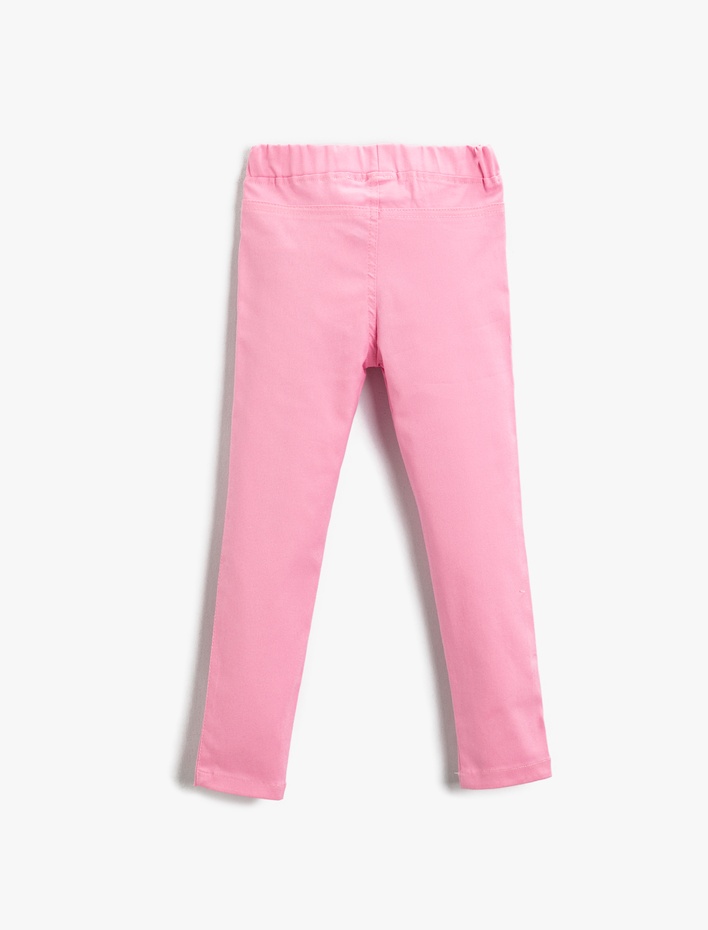 Kız Çocuk Dokuma Basic Pantolon Standart Bel