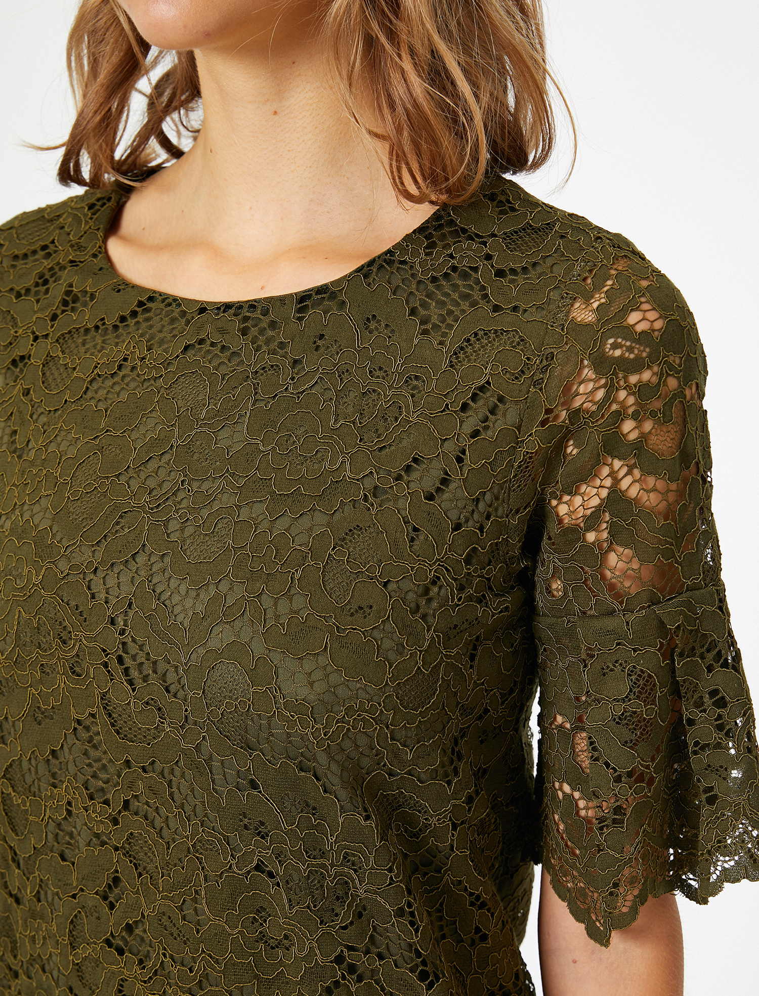   Dantel Detaylı Elbise