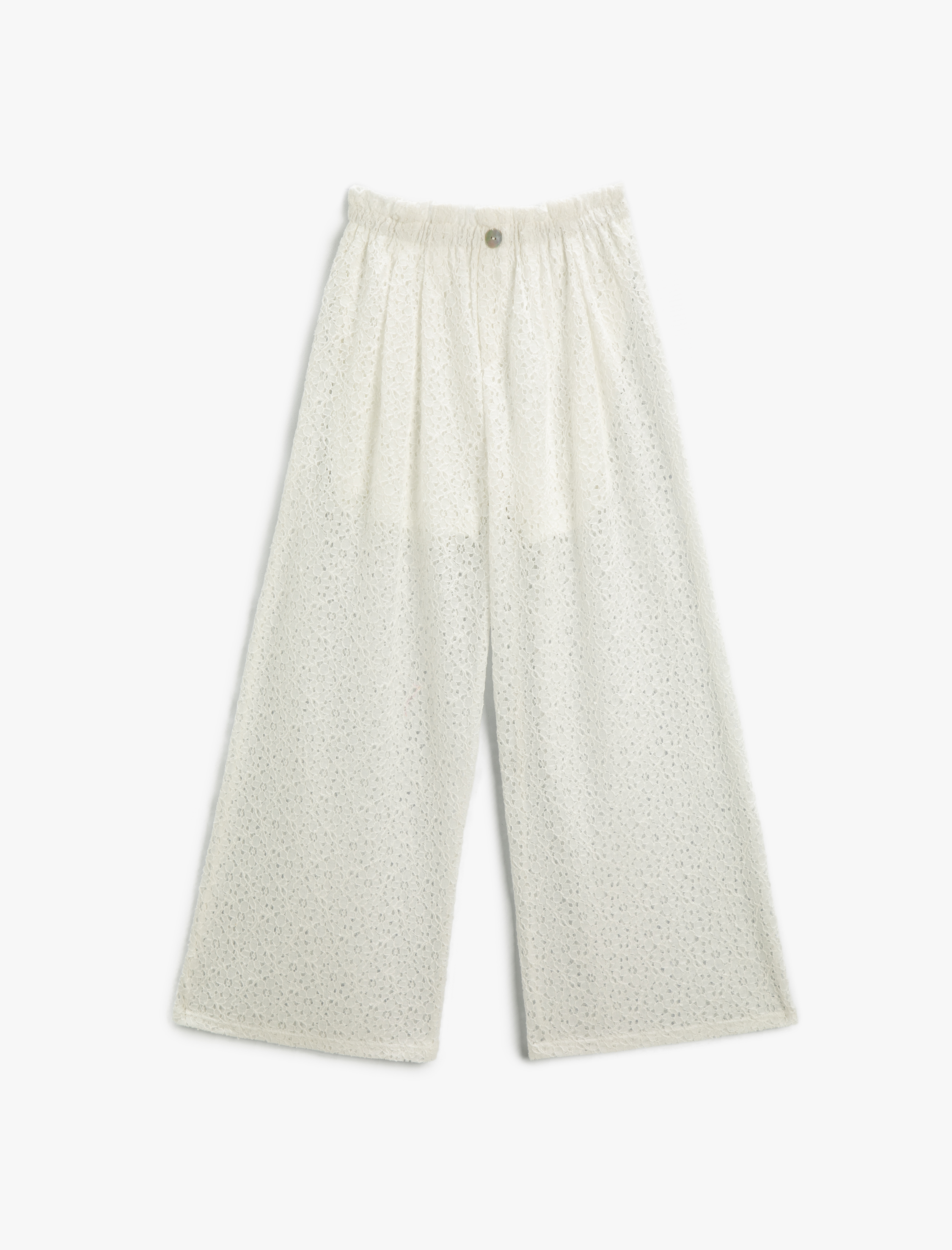  Kız Çocuk Dantelli Pantolon Astarlı