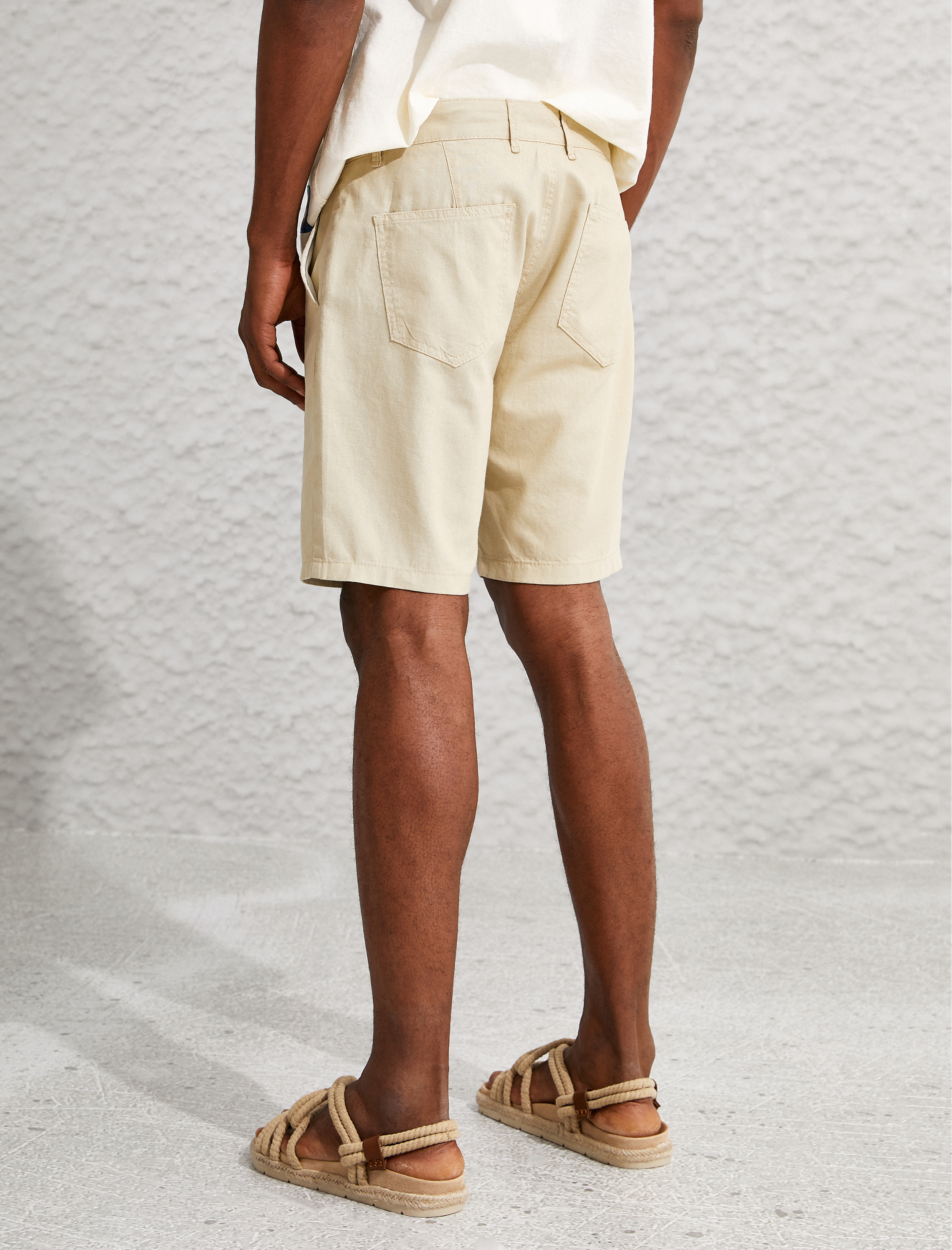   Keten Karışım Chino Şort