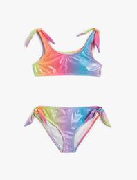 Bikini Seti Parlak Bağlamalı Degrade