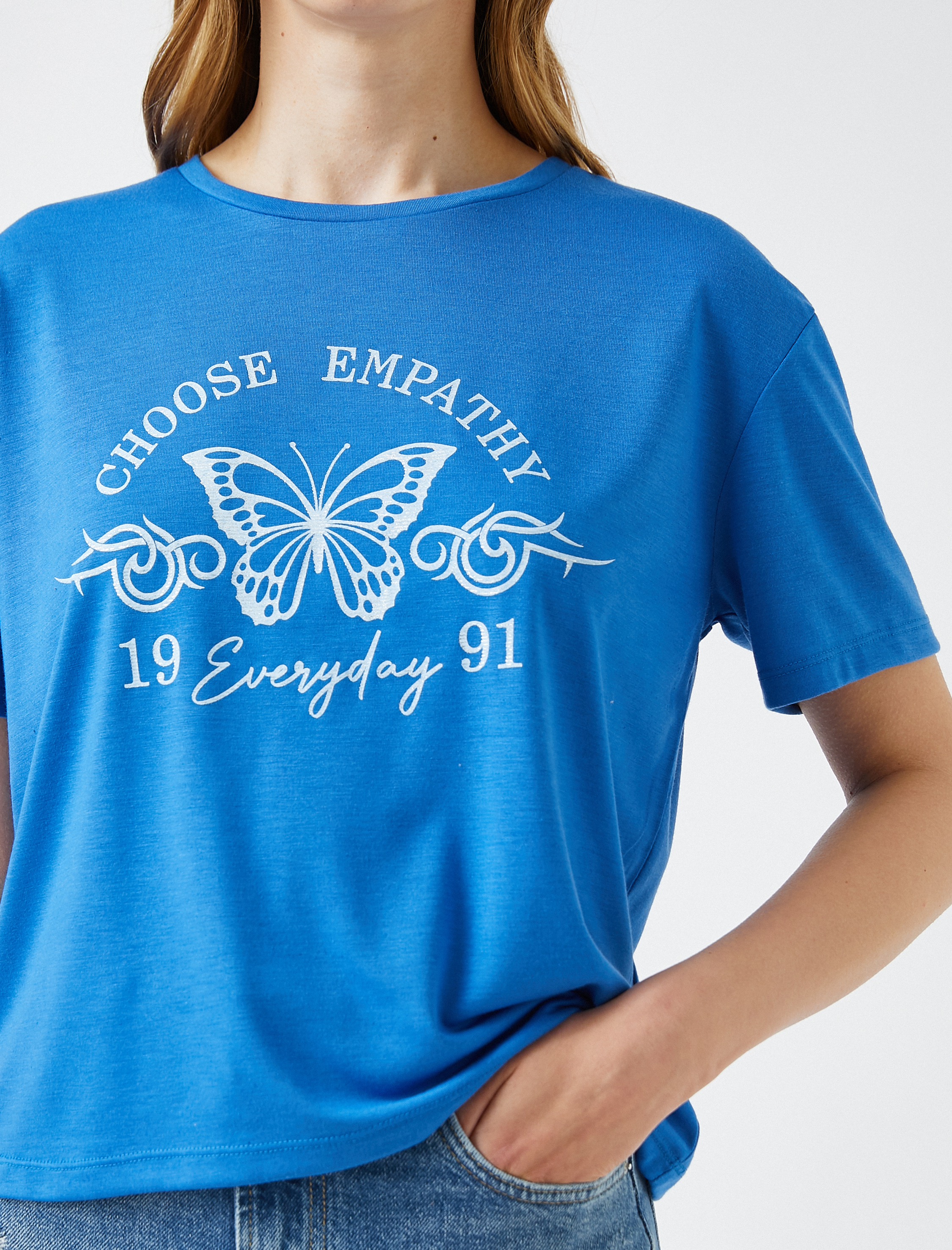   Baskılı Tişört Kısa Kollu