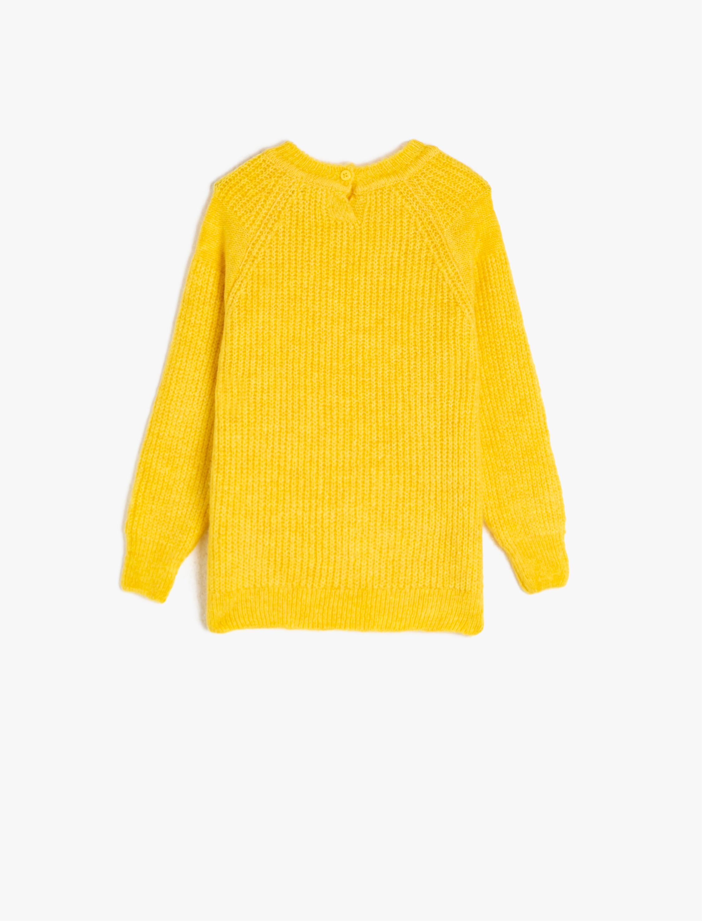  Kız Çocuk Bisiklet Yaka Basic Triko Kazak