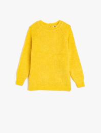 Bisiklet Yaka Basic Triko Kazak