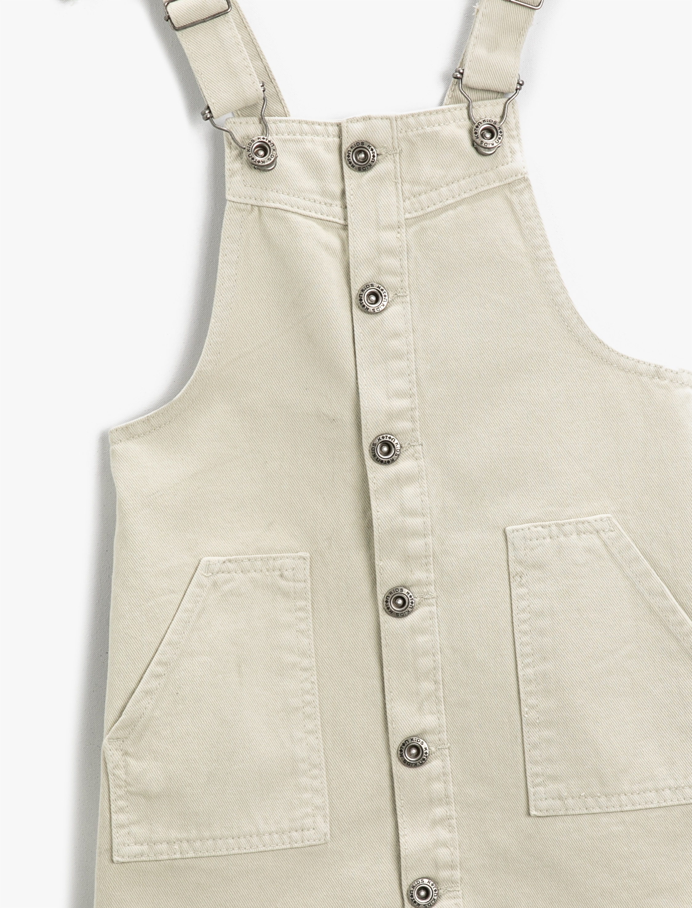  Kız Çocuk Basic Kot Salopet Elbise Pamuklu