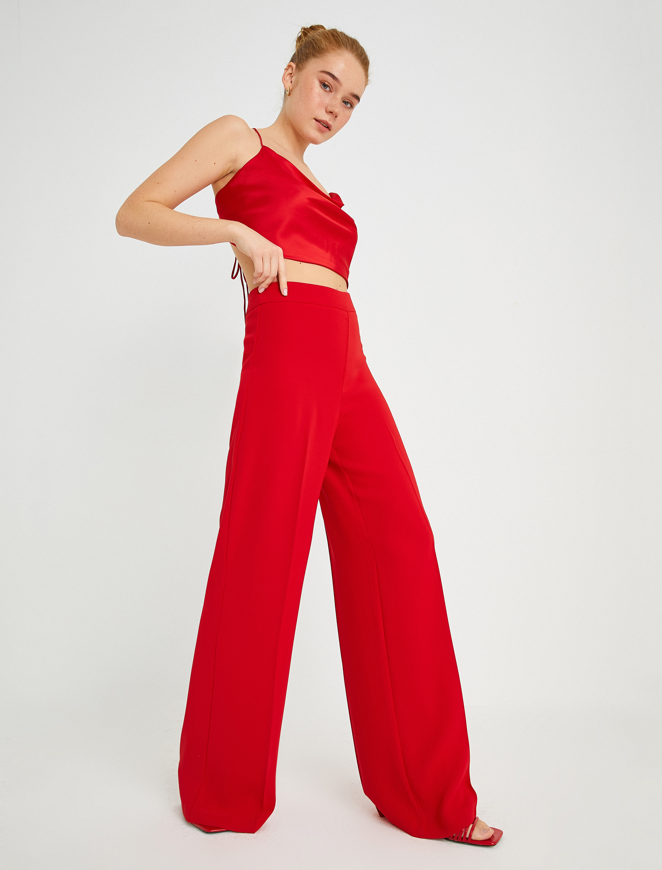   Geniş Paça Pantolon Yüksek Bel