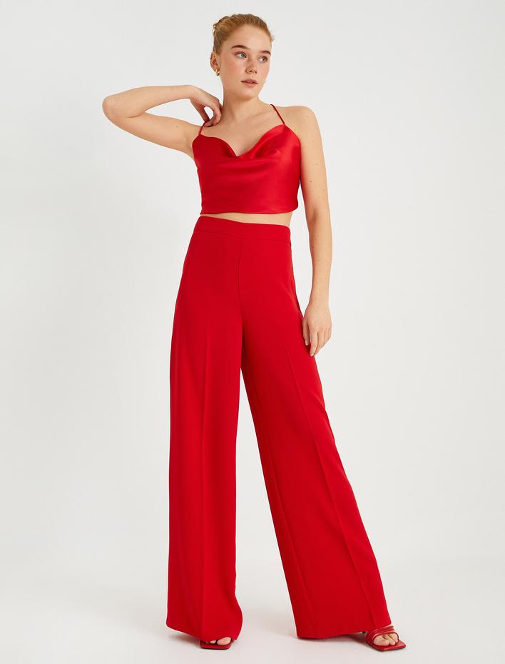  Geniş Paça Pantolon Yüksek Bel