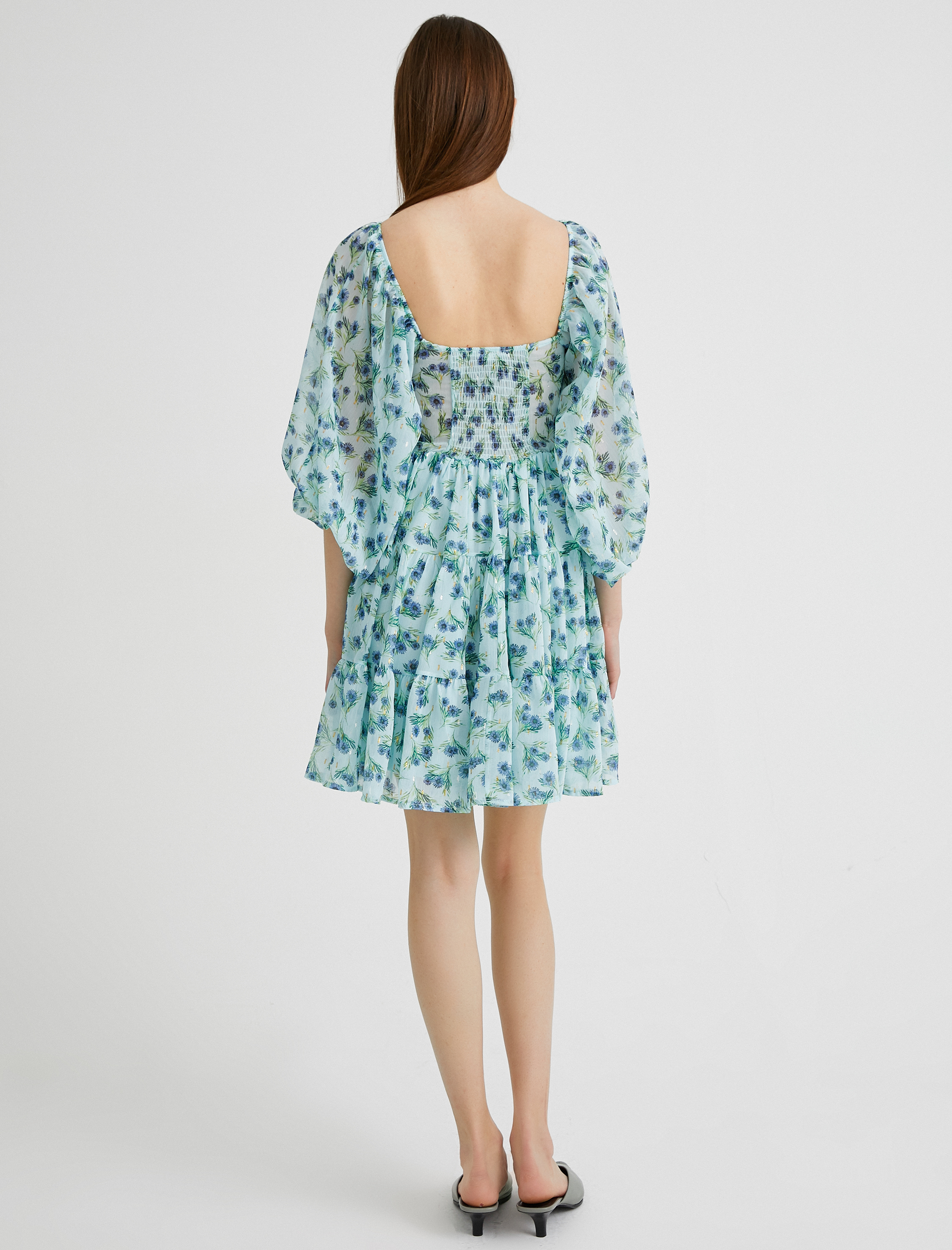   Çiçekli Yazlık Elbise Tül