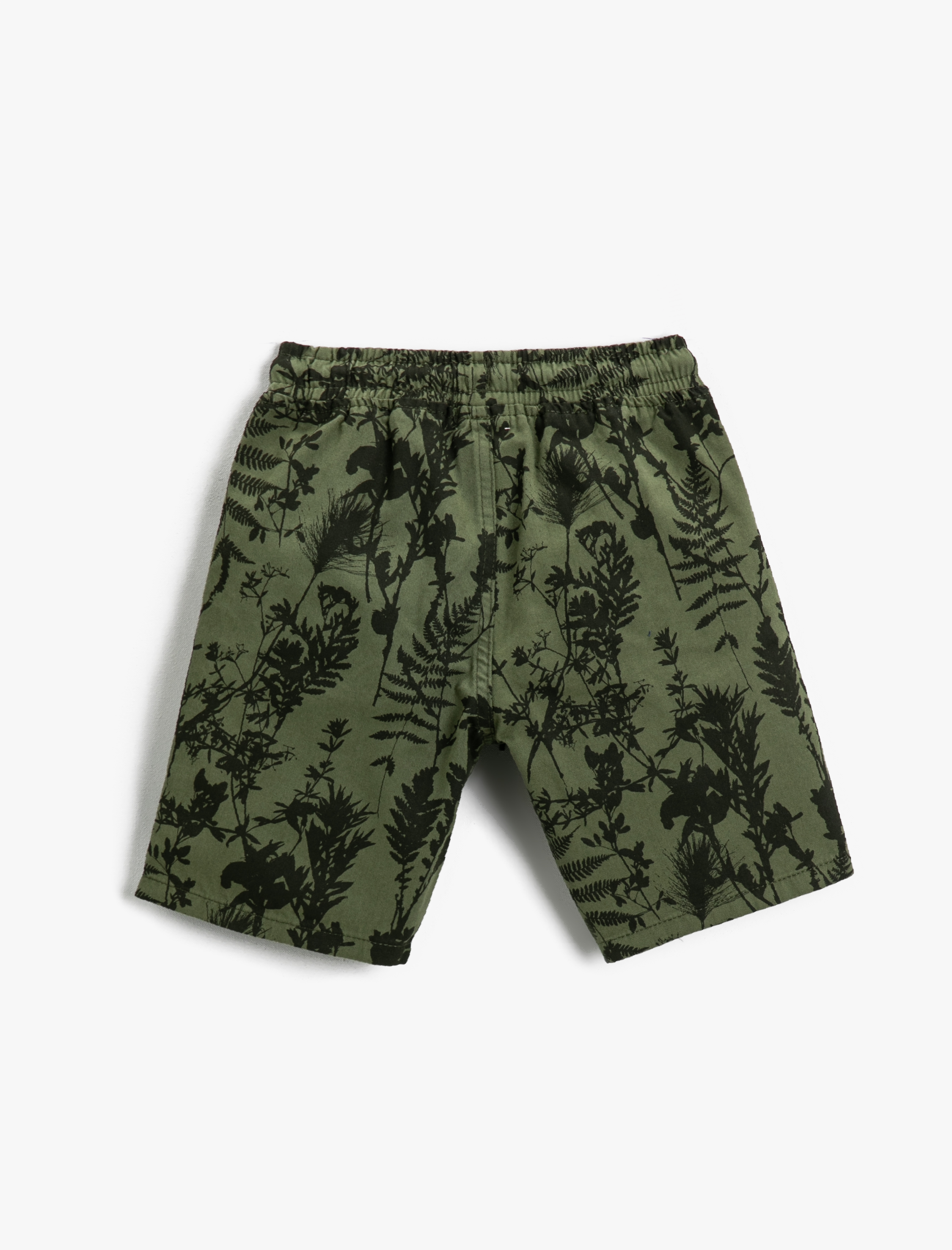  Erkek Çocuk Baskılı Beli Bağcıklı Şort Pamuklu