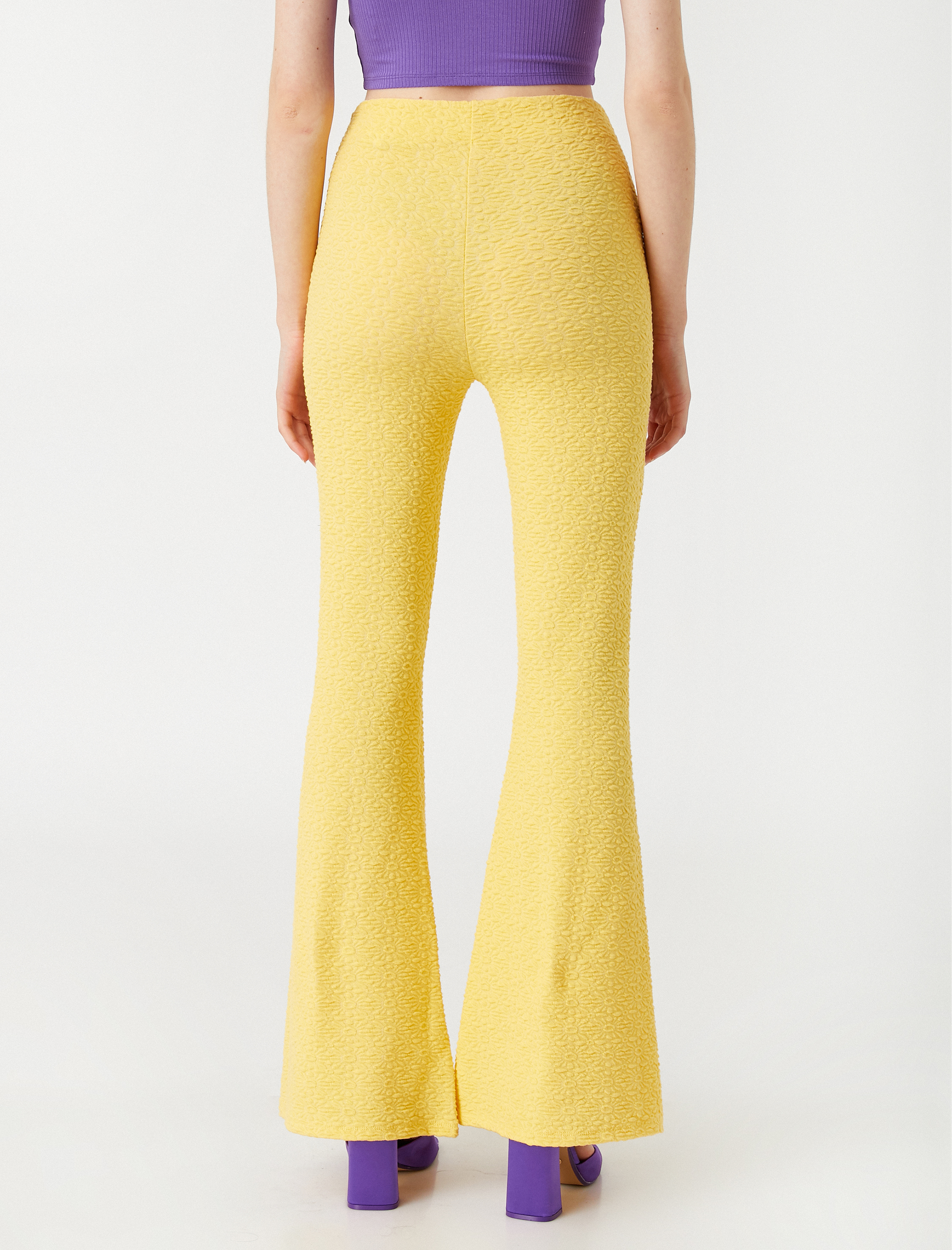   İspanyol Paça Pantolon Desenli