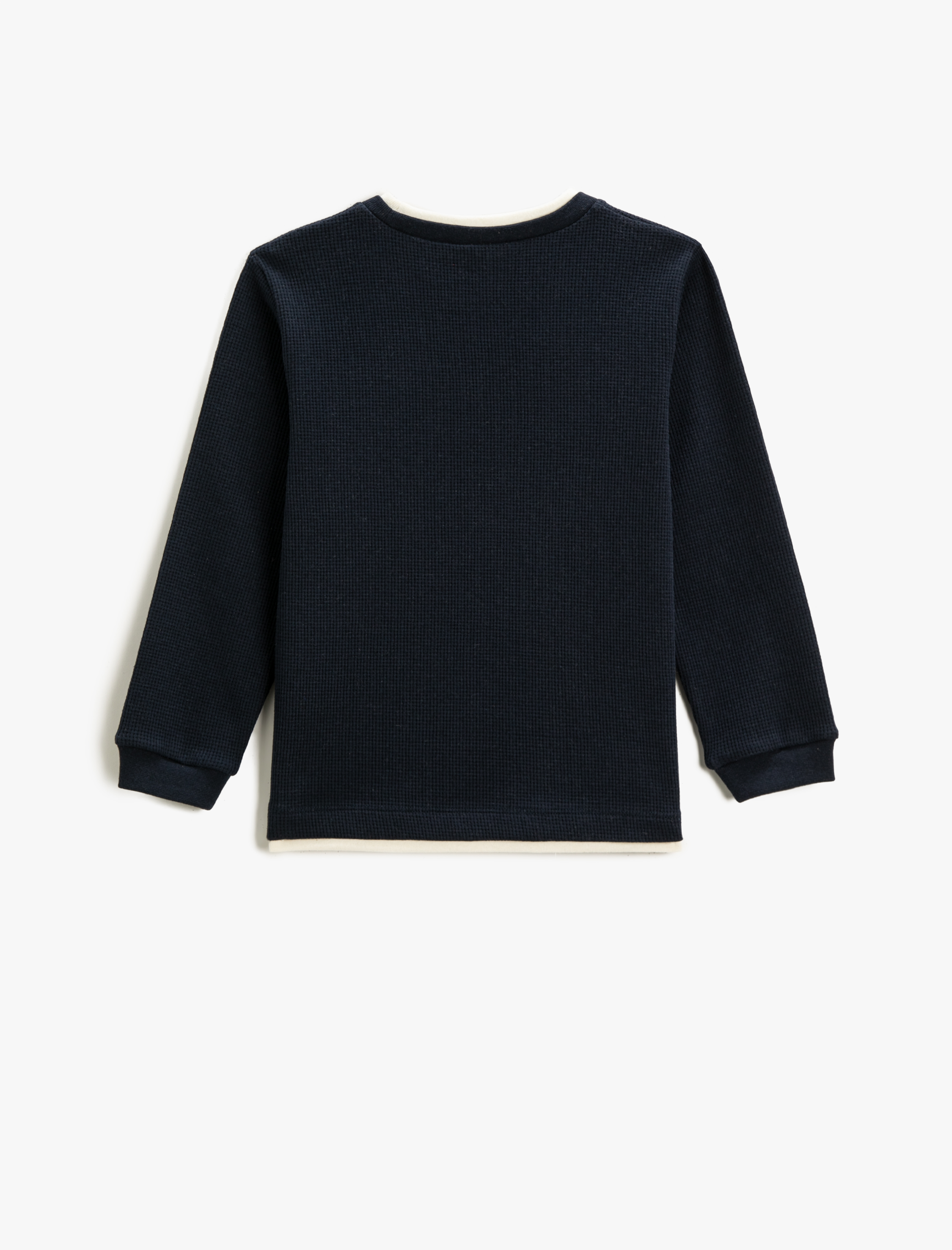  Erkek Çocuk Basic Sweatshirt Bisiklet Yaka