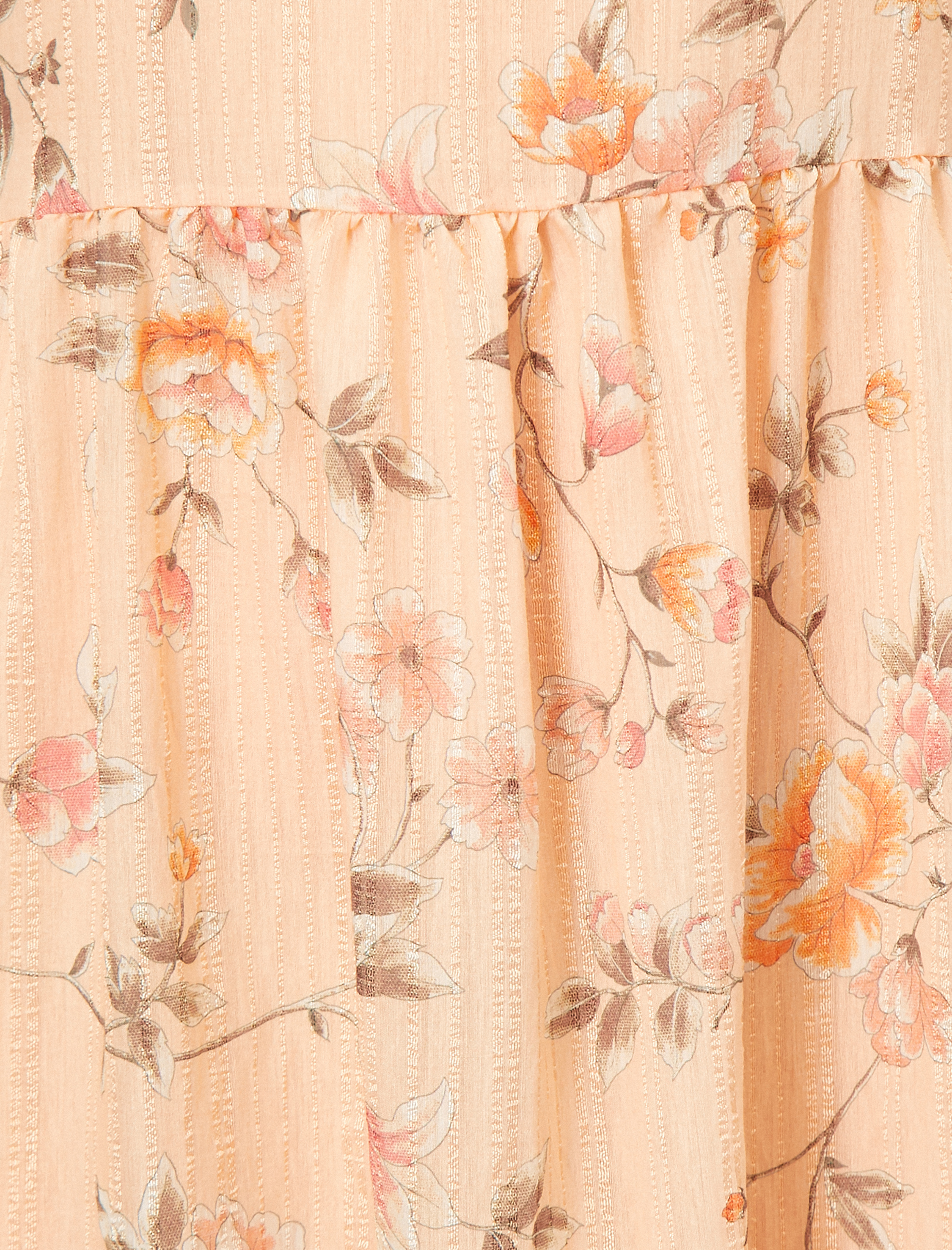   Çiçek Desenli Midi Uçuş Uçuş Elbise