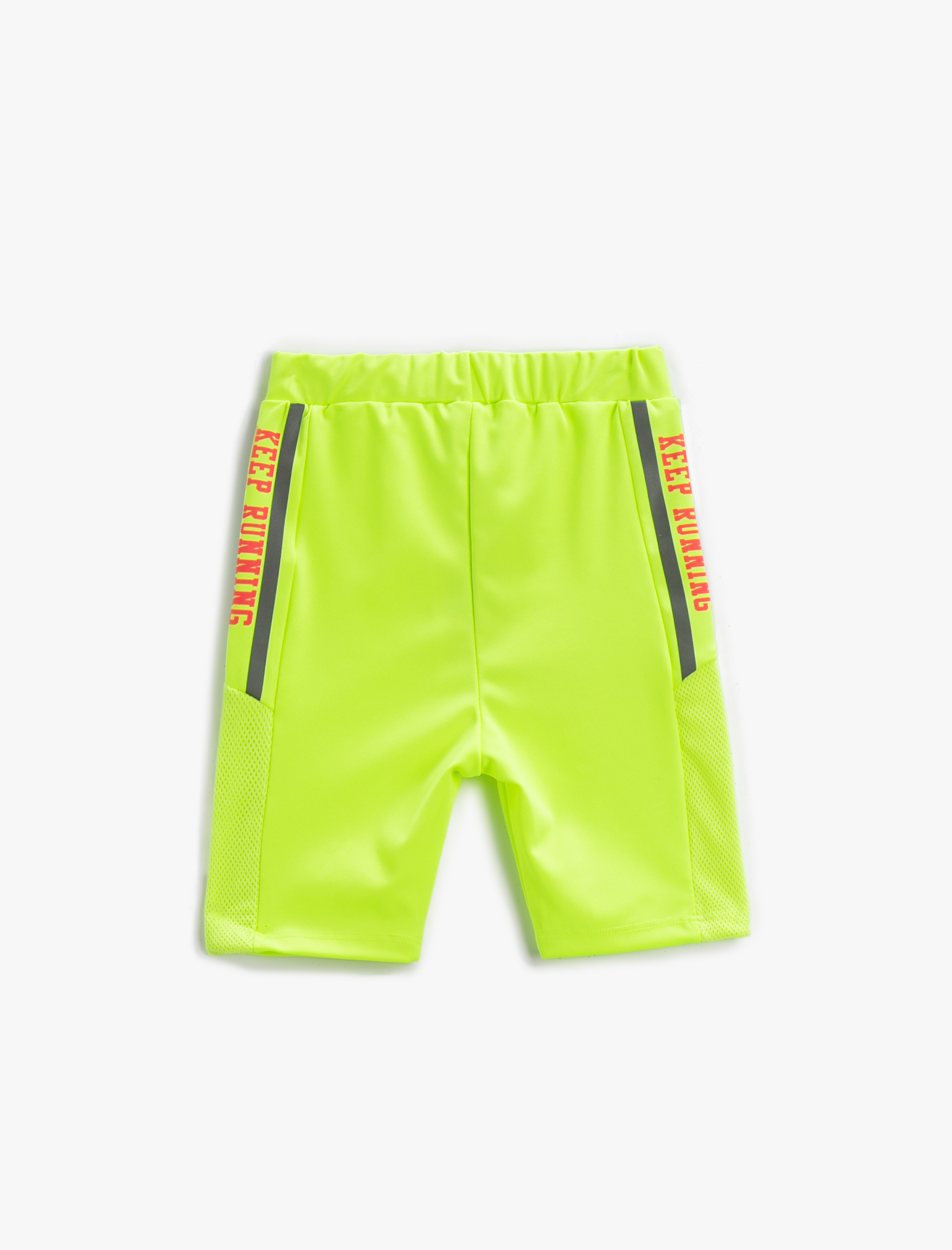  Kız Çocuk Kısa Spor Tayt Şerit Detaylı