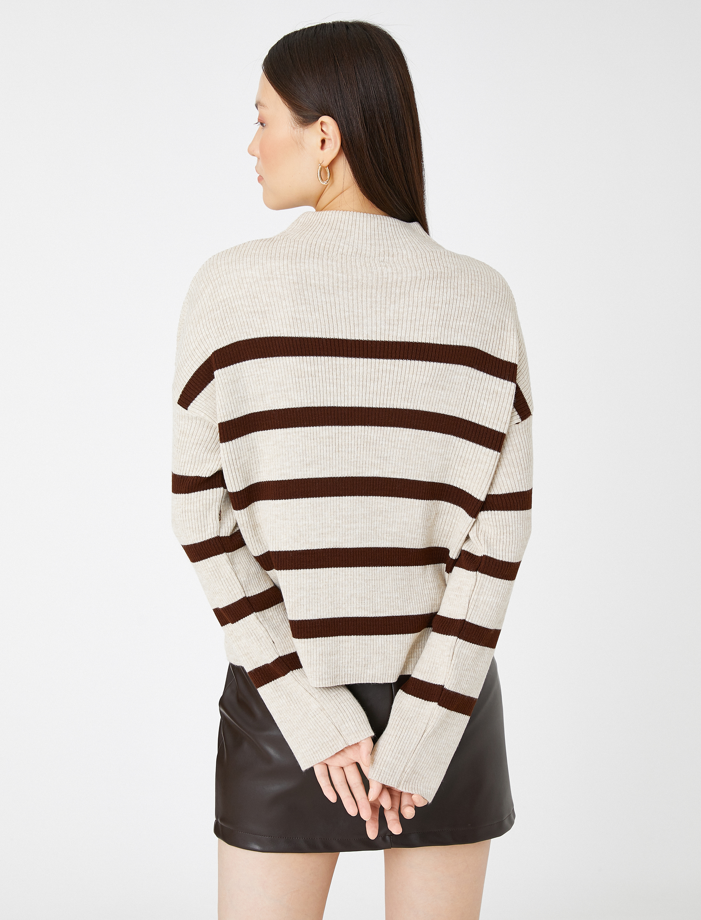   Yarım Balıkçı Yaka Kazak Triko