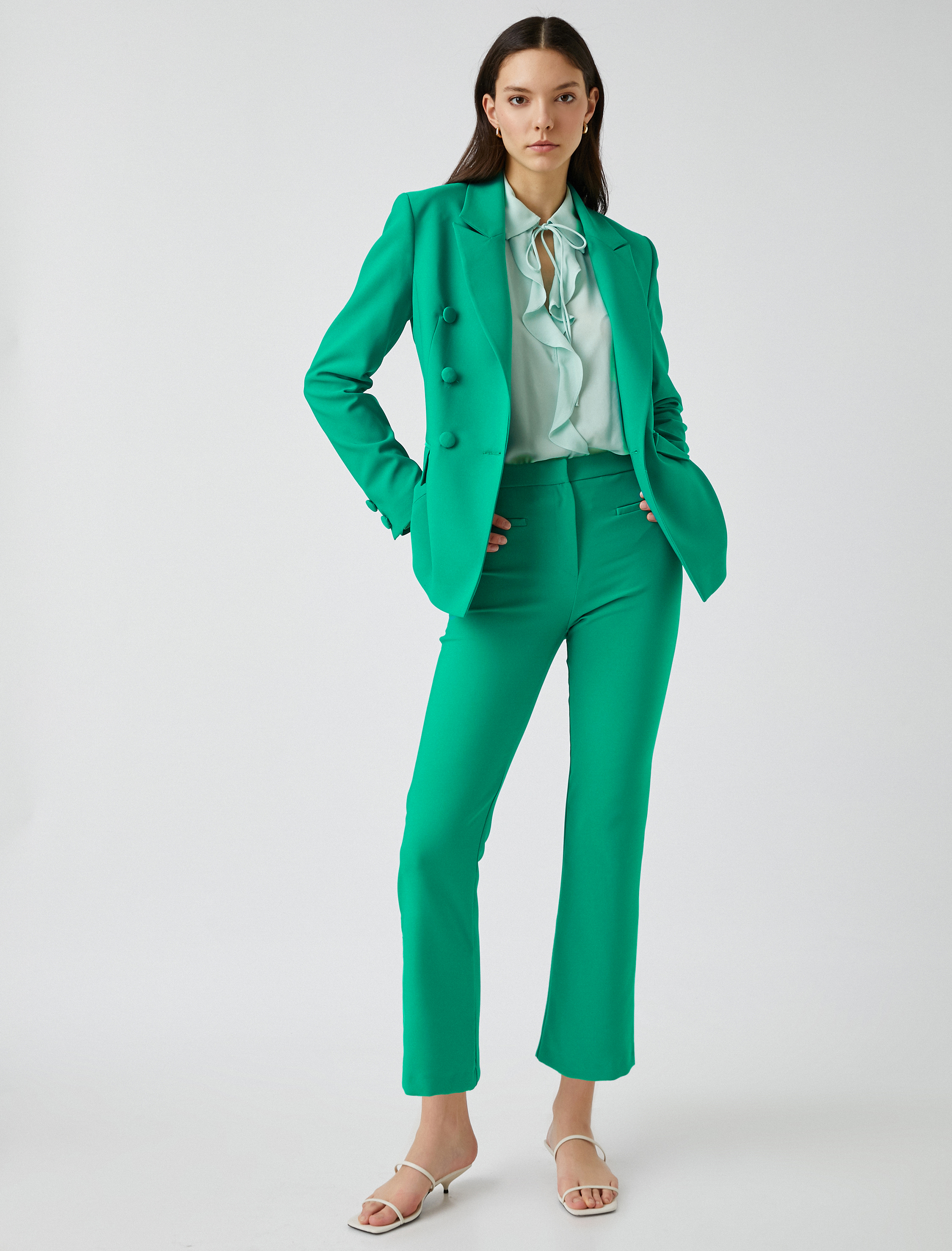   İspanyol Paça Crop Pantolon